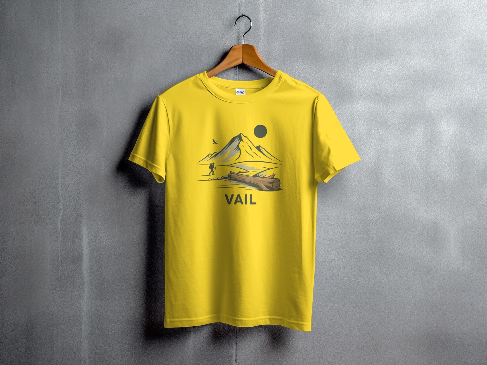 Vail Mountain Graphic Yellow T-shirt product