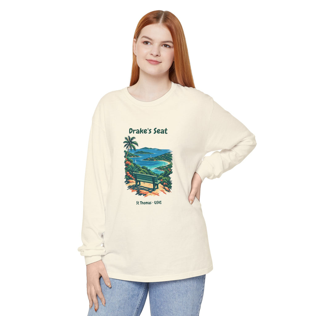 Drake's Seat St. Thomas USVI Comfort Colors 6014 Long Sleeve T-Shirt