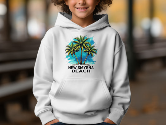 New Smyrna Beach Hoodie with Palm Trees Graphic product