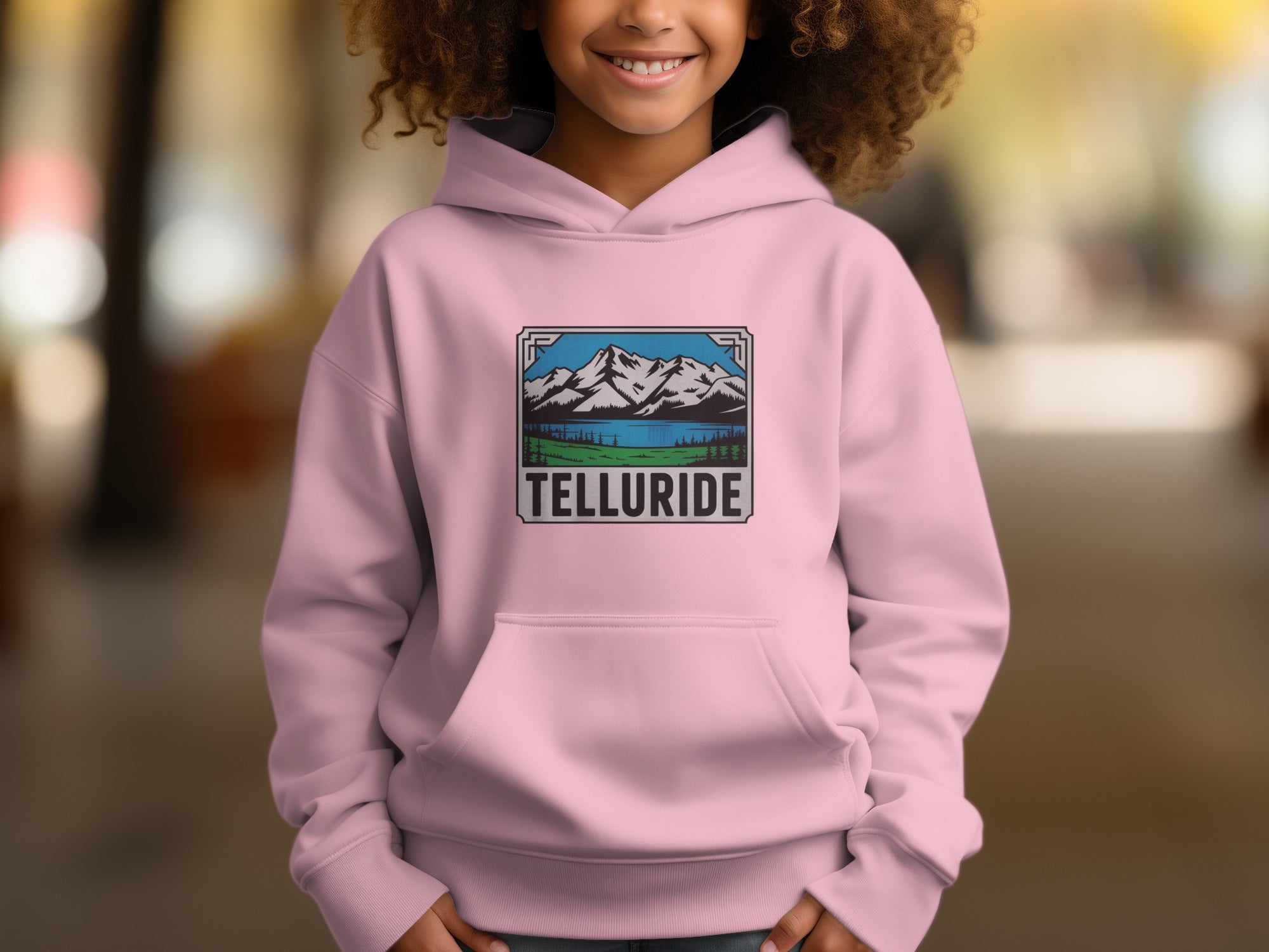 Telluride Scenic Mountain Design Kids Hoodie
