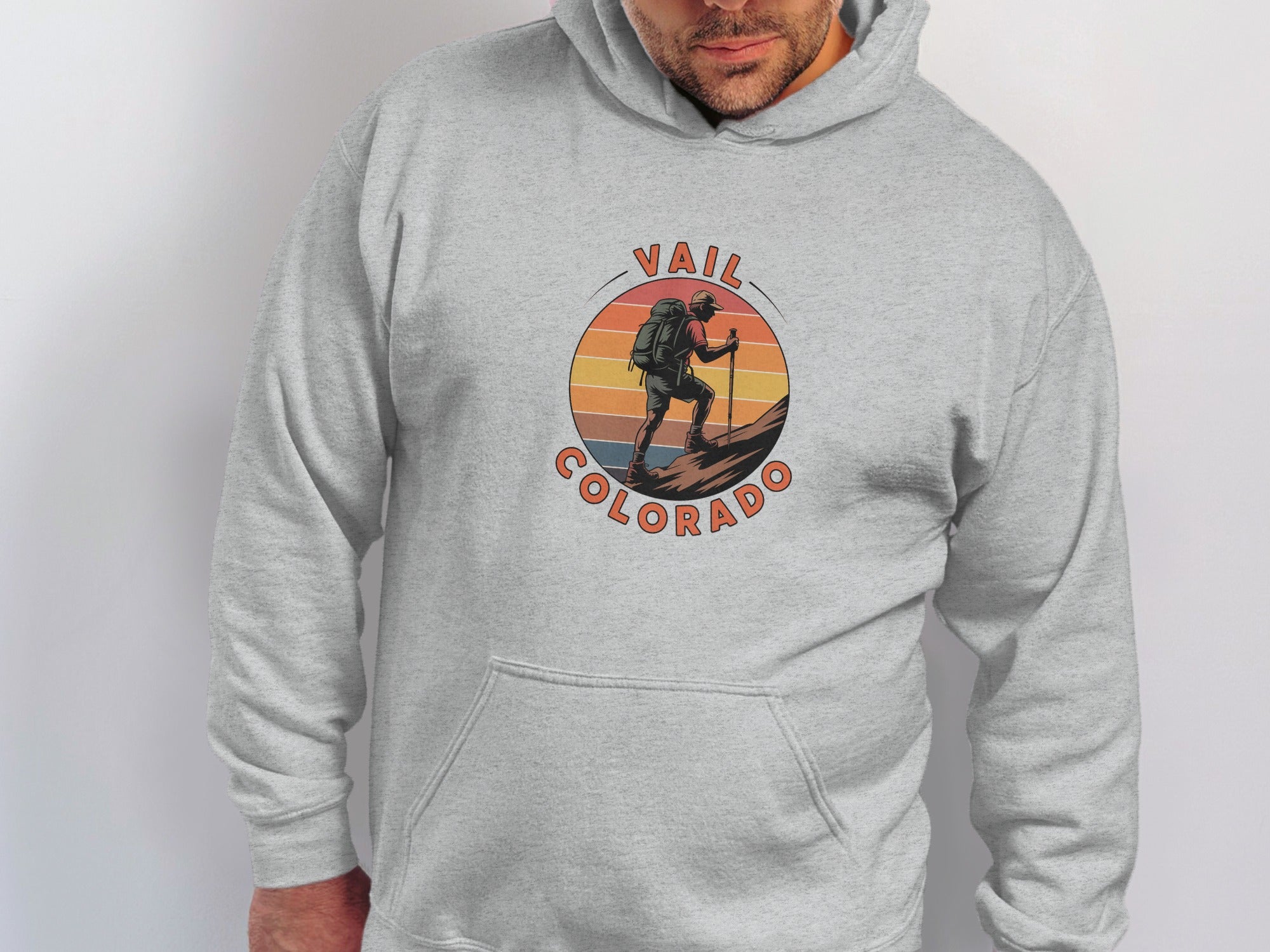 Vail Colorado Hiking Retro Hoodie Sweatshirt product type