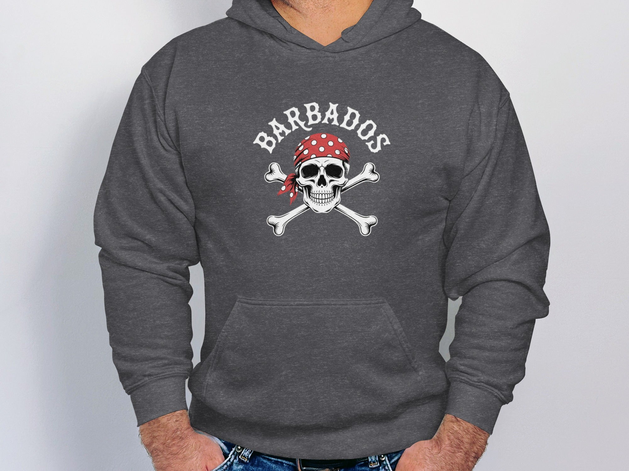 Barbados Skull and Crossbones Graphic Hoodie product type