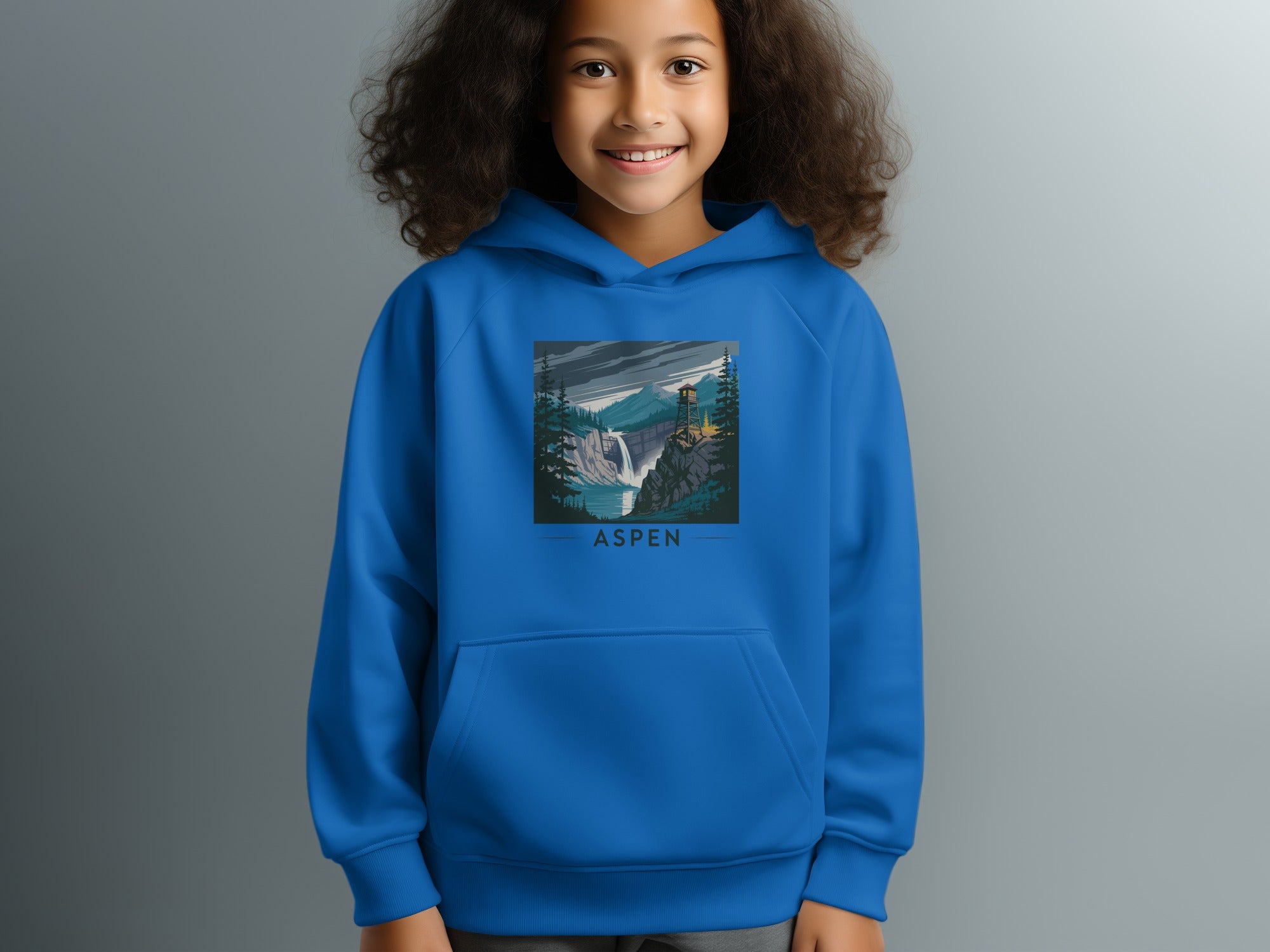 Aspen Mountain Nature Scene Youth Hoodie