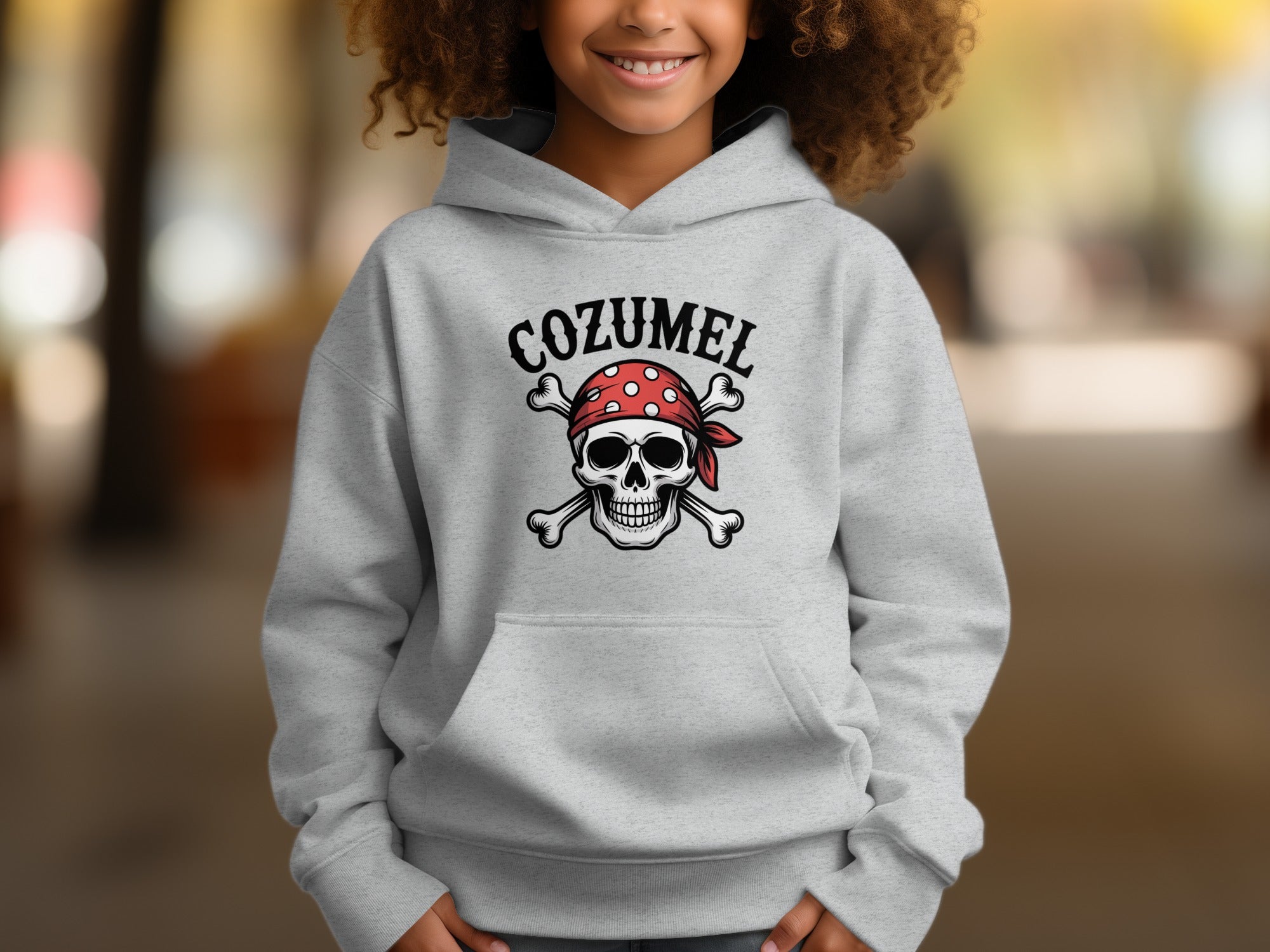 Cozumel Skull and Crossbones Printed Hoodie product