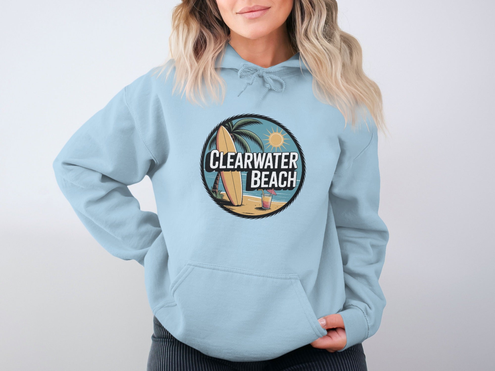 Clearwater Beach Surfboard Design Hoodie product