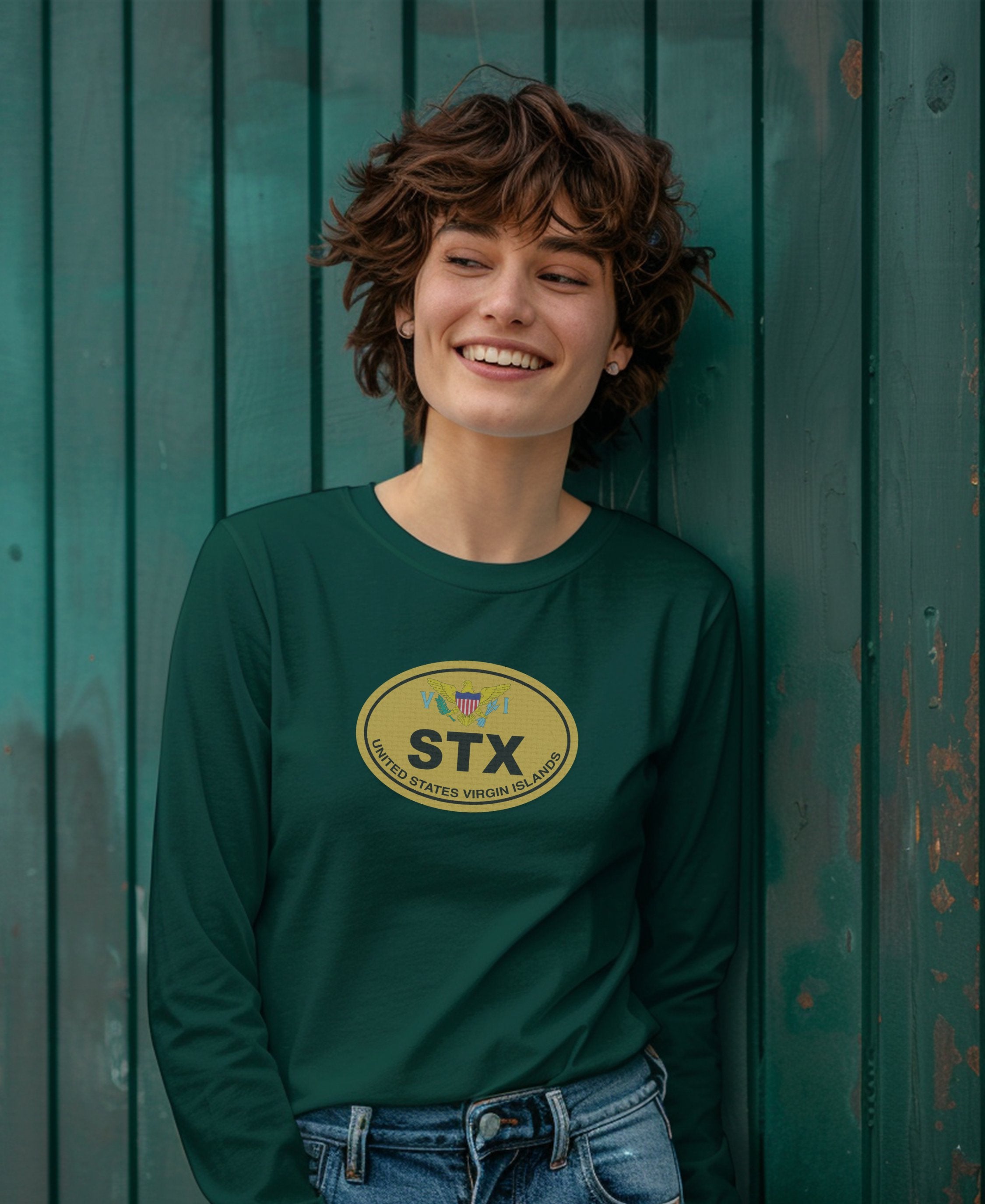St Croix Coral Reefs & Market Days Womens Long Sleeve T-Shirt