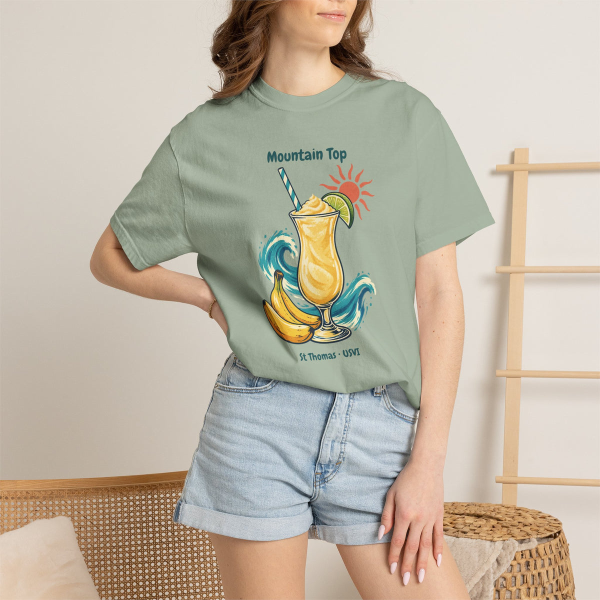 Mountain Top St. Thomas USVI Comfort Colors 1717 T-Shirt