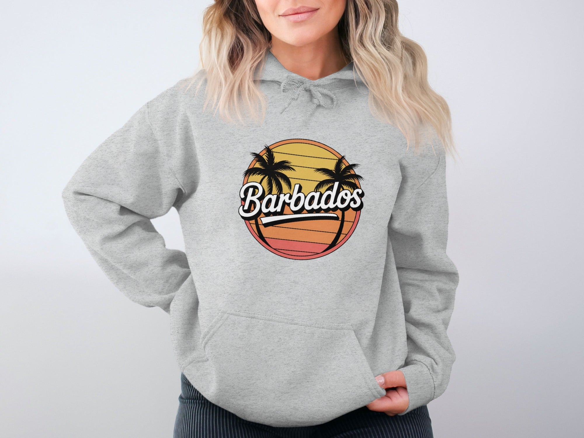 Barbados Sunset Palm Trees Graphic Hoodie product type