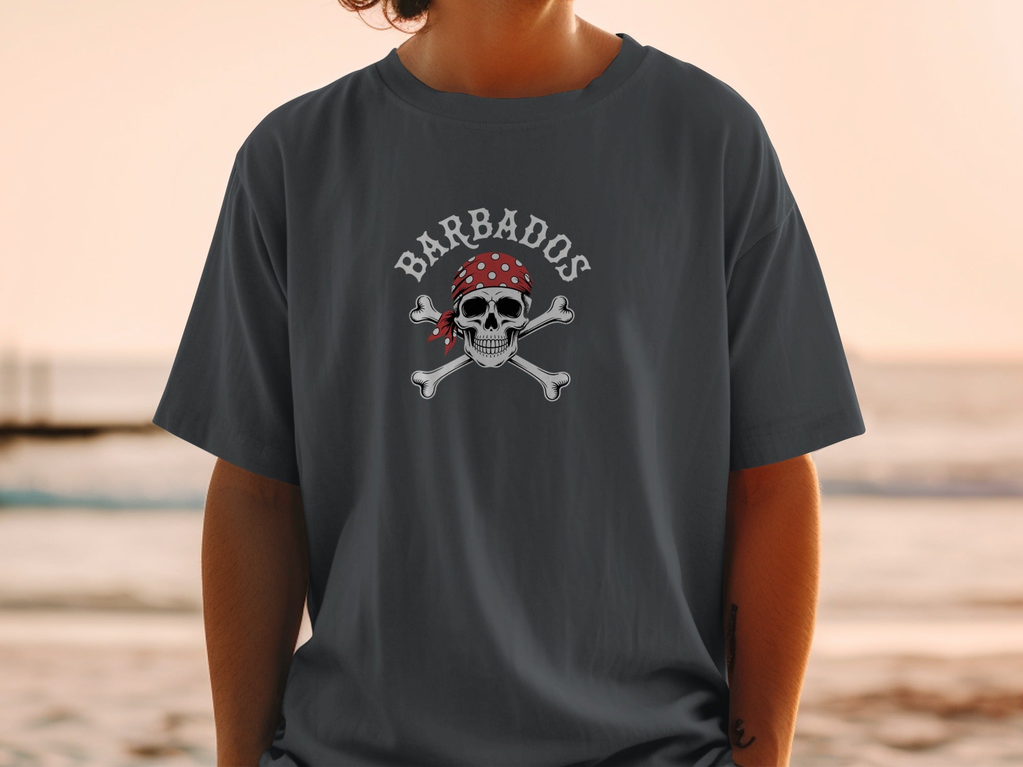 Barbados Pirate Skull Graphic T-Shirt product type