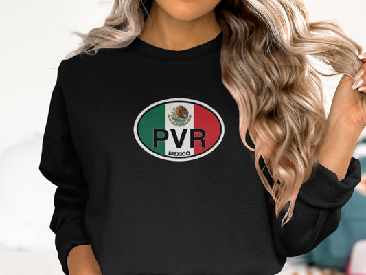 Puerto Vallarta Womens Sweatshirt Black