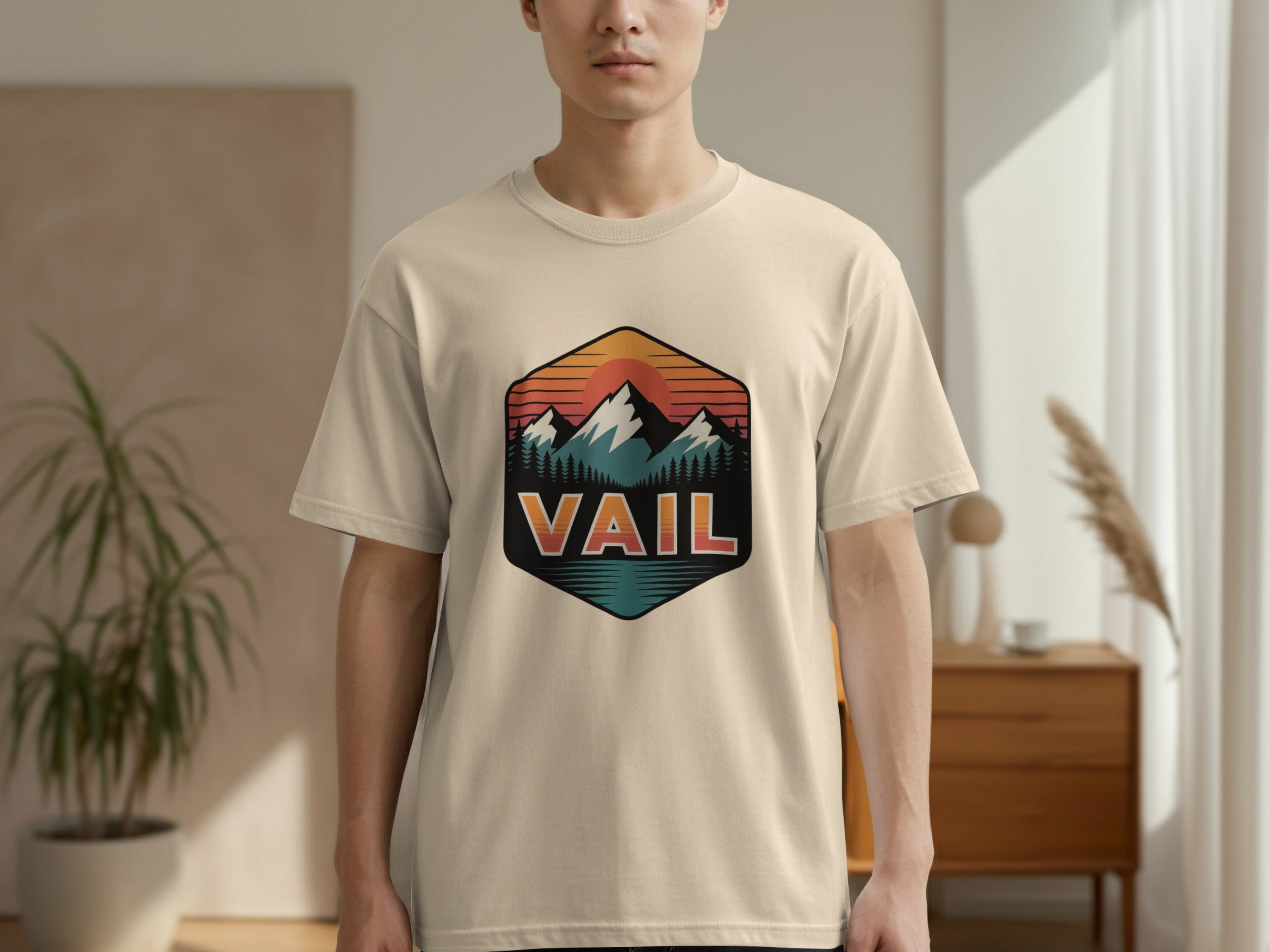 Vail Mountain Sunset Graphic Print T-shirt product