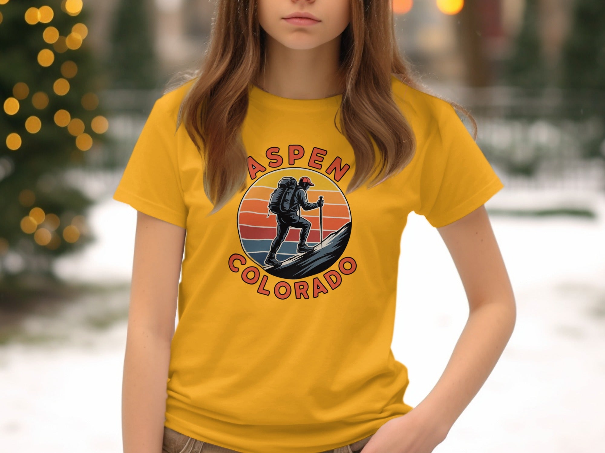 Aspen Colorado Hiking Graphic Tee Shirt