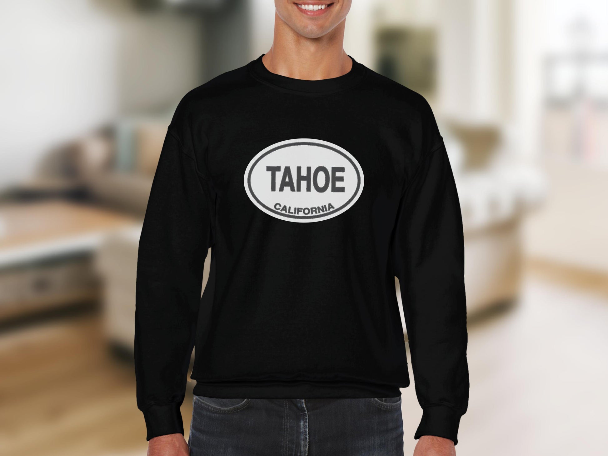 Lake Tahoe Mens Sweatshirt Black