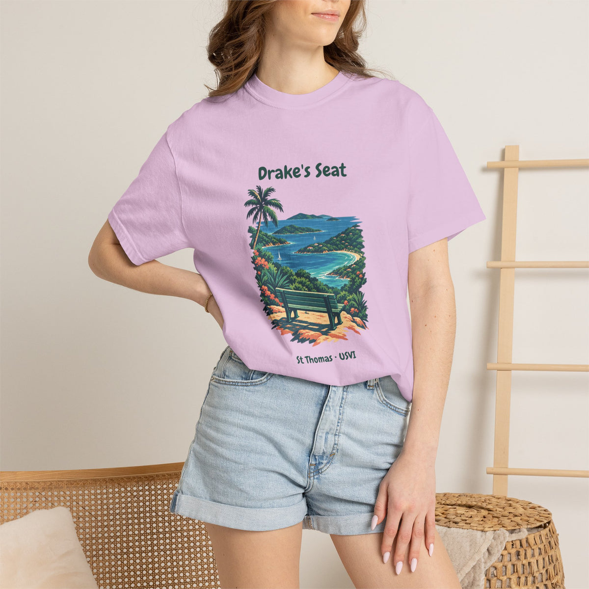 Drake's Seat St. Thomas USVI Comfort Colors 1717 T-Shirt