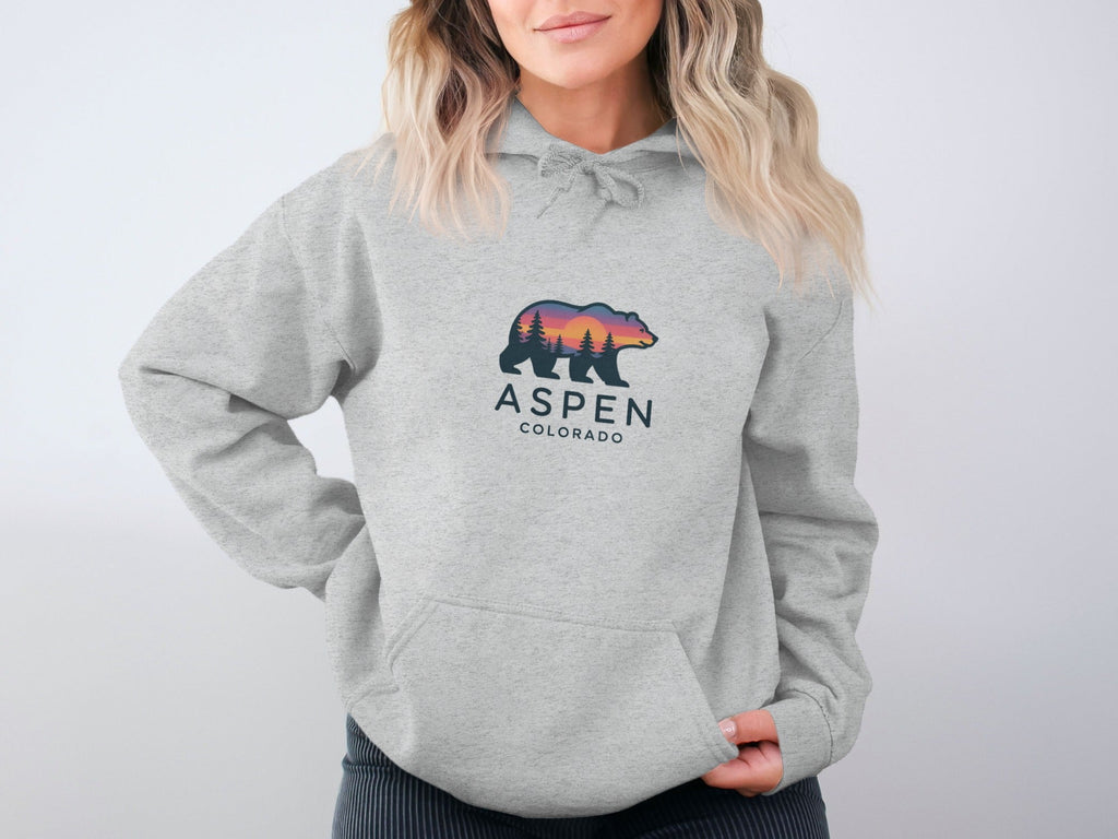 Aspen Colorado Bear Design Hoodies product type