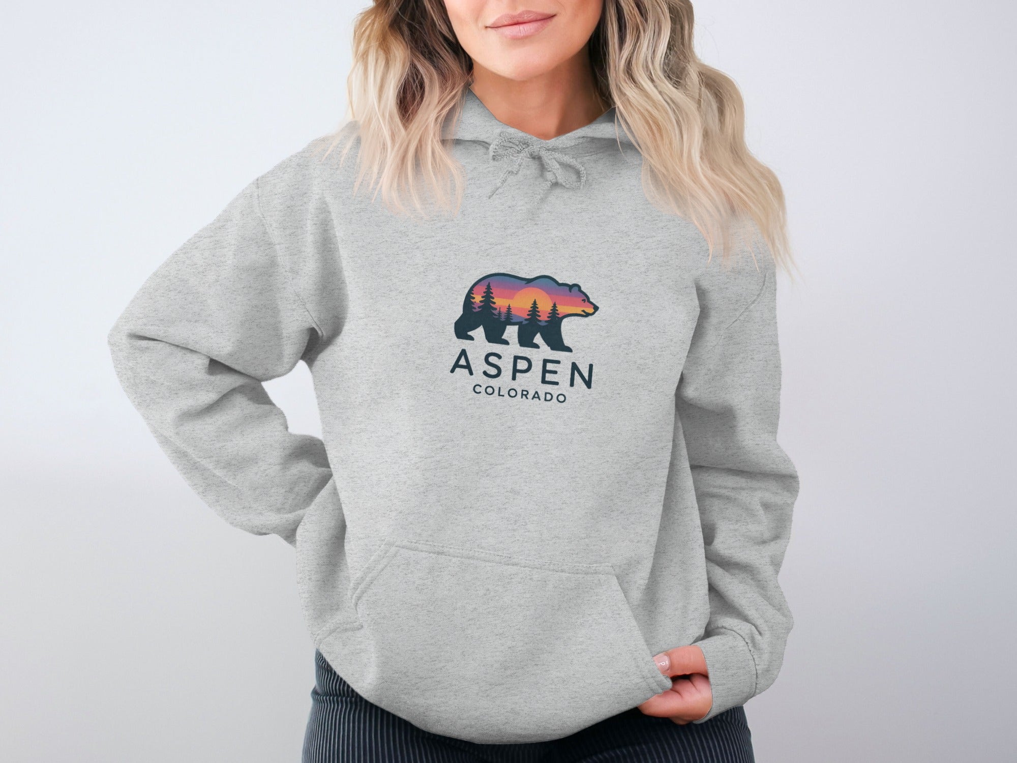 Aspen Colorado Bear Design Hoodies product type