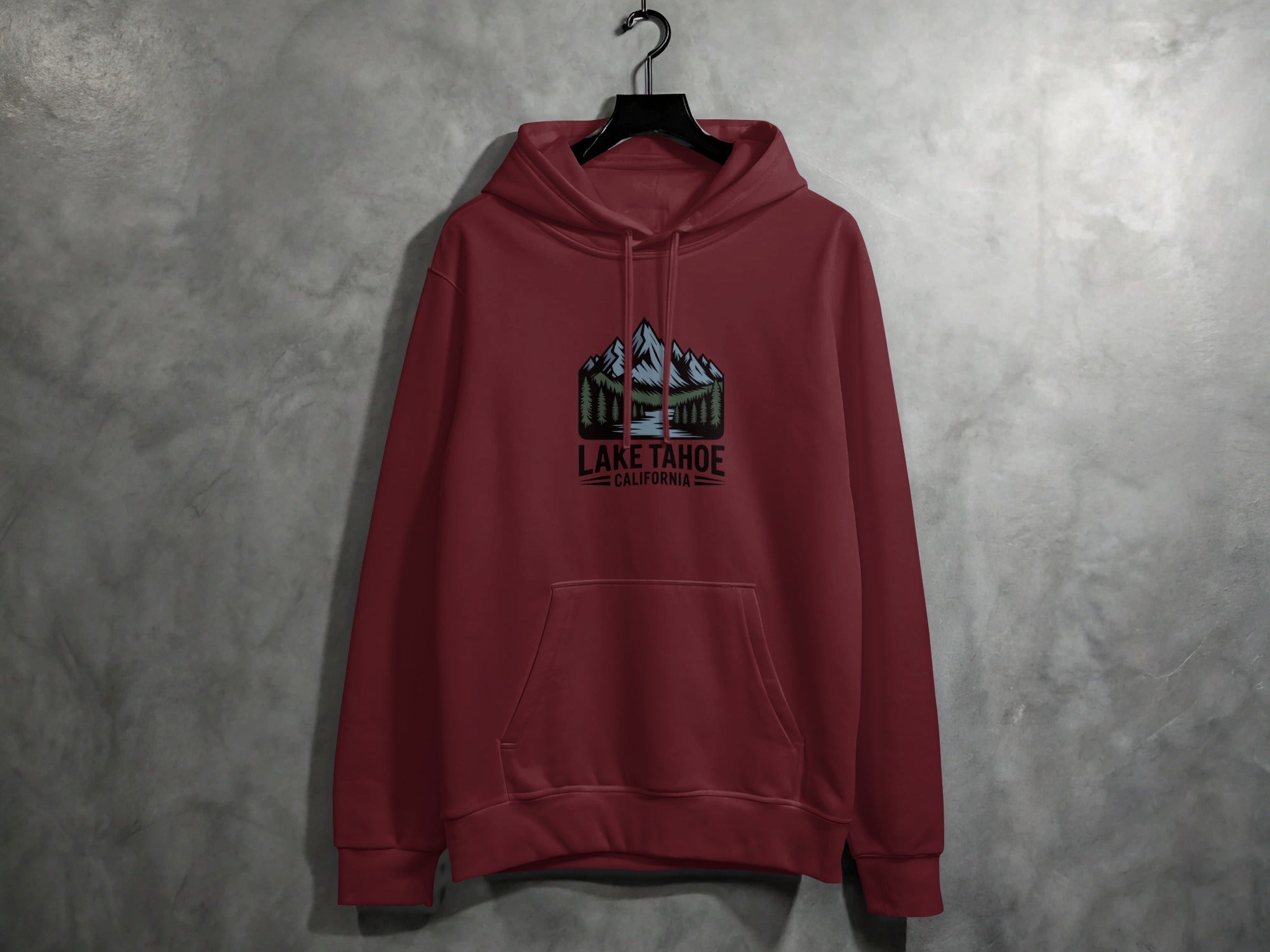 Lake Tahoe California Themed Hoodie with Mountains