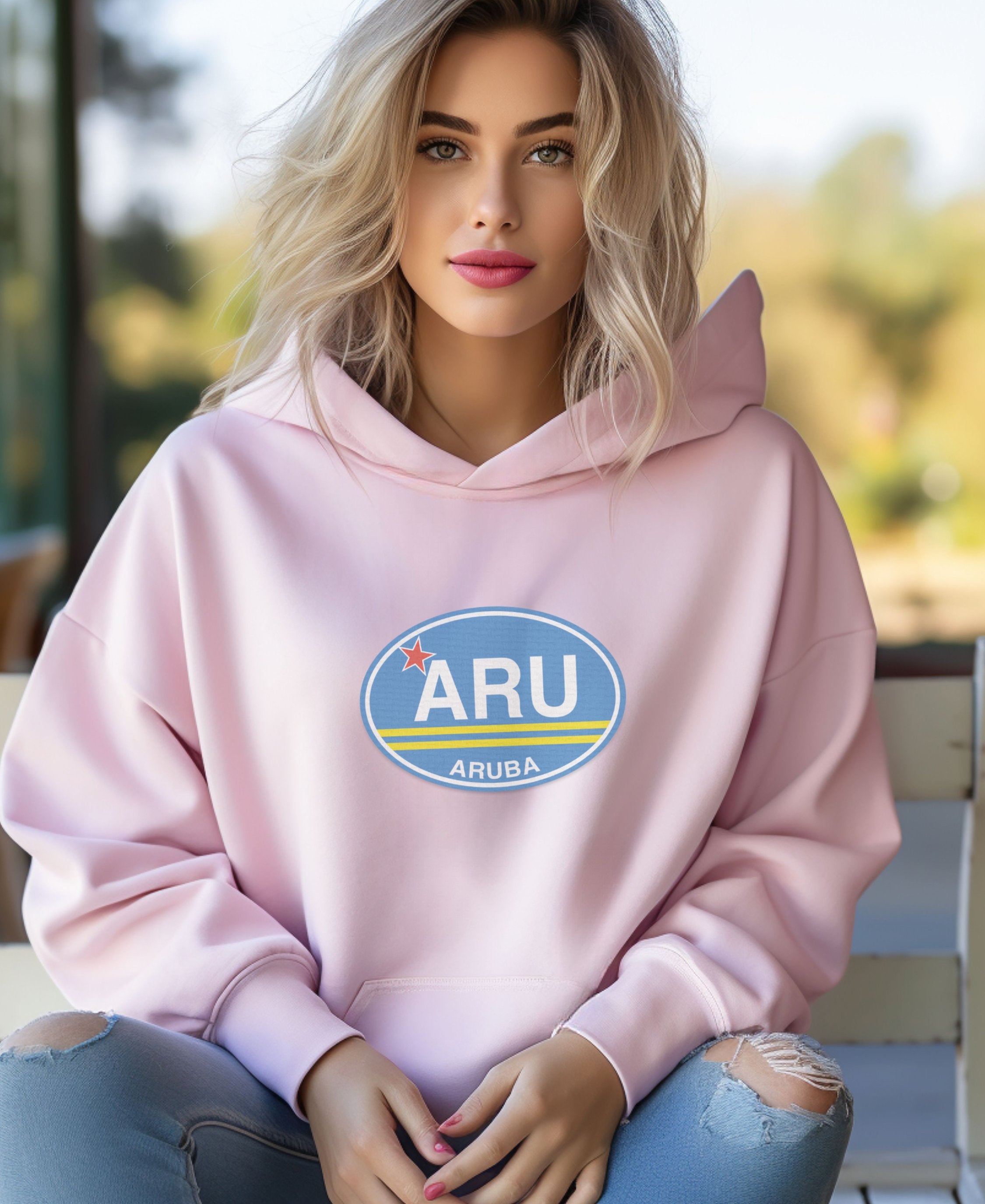 Aruba One Happy Island Escape Womens Hoodie
