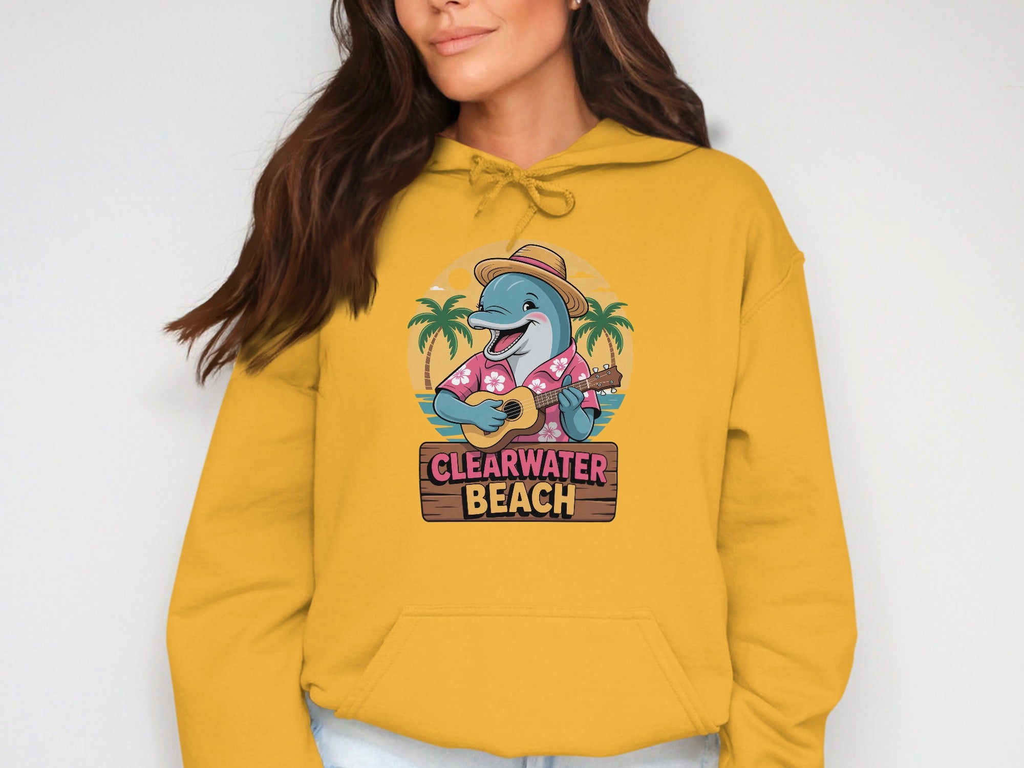 Clearwater Beach Dolphin Design Hoodie product
