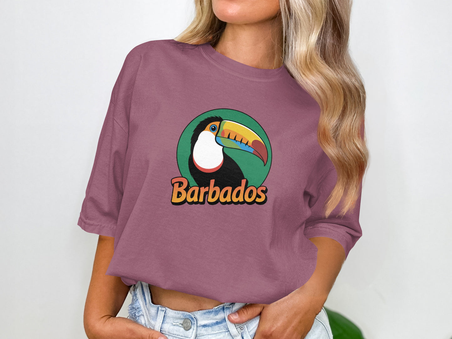 Barbados Toucan Graphic T-Shirt For Casual Wear product