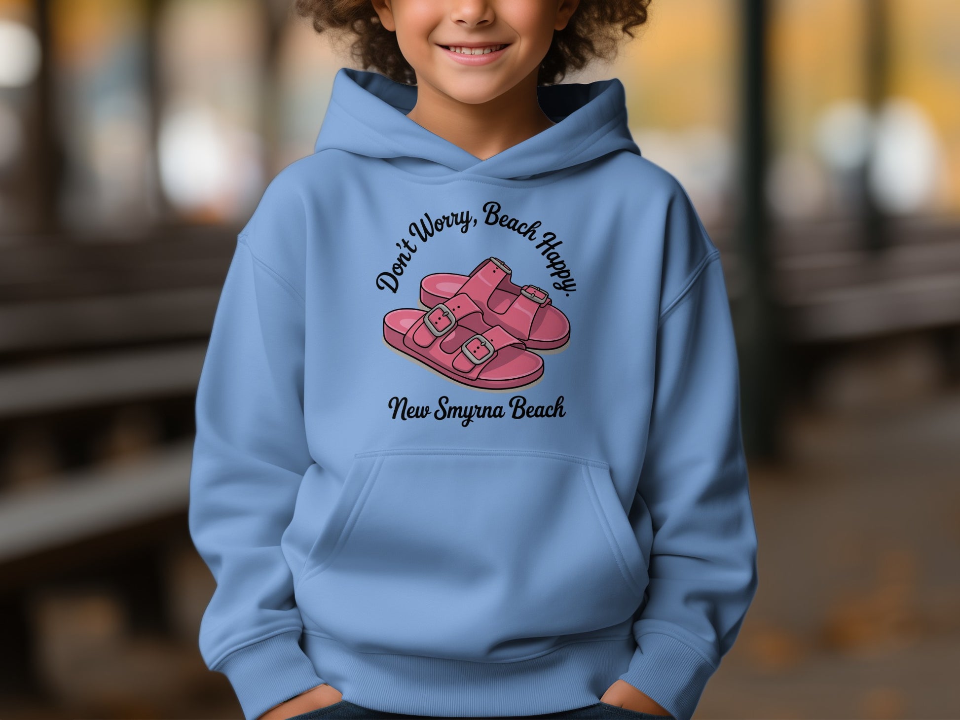 Don't Worry Beach Happy New Smyrna Beach Hoodie product