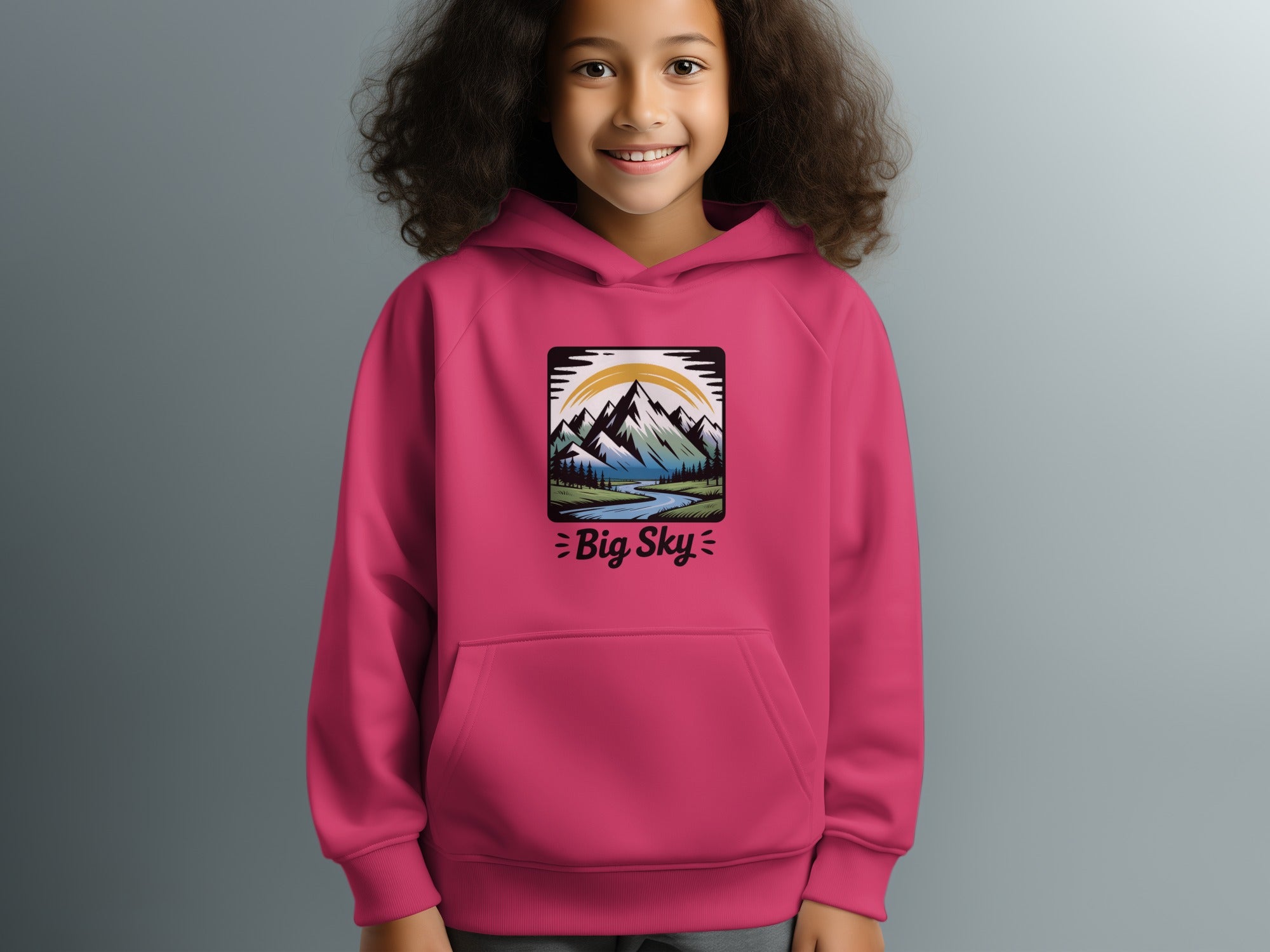 Big Sky Mountain Landscape Design Hoodie
