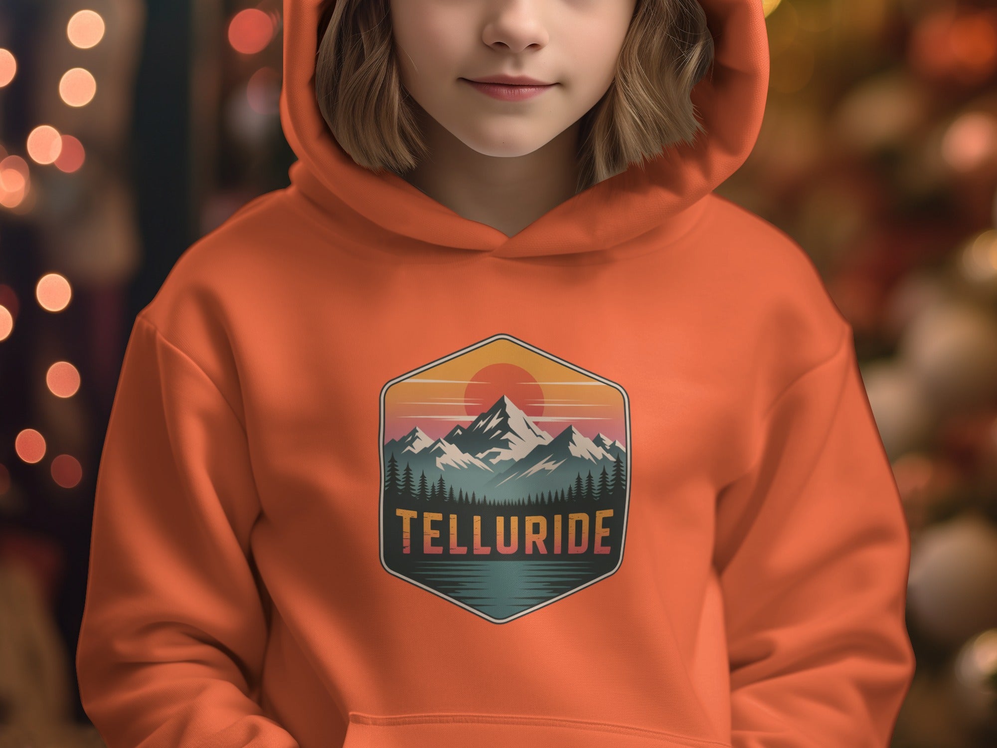 Telluride Mountain Sunset Hoodie Warm Comfortable Apparel