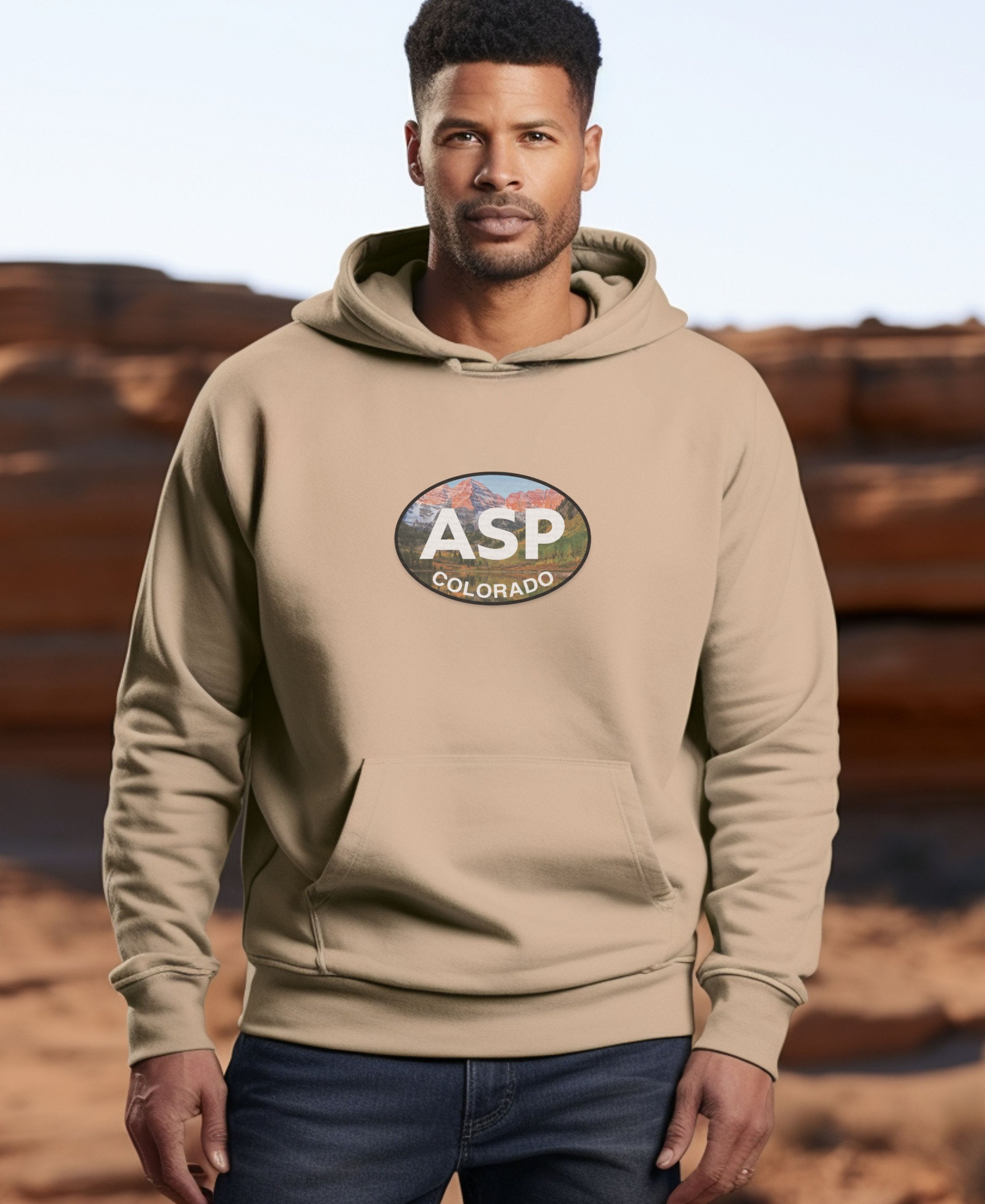Aspen mens Hoodie: Aspen Snowmass, Winter X Games, Maroon Bells