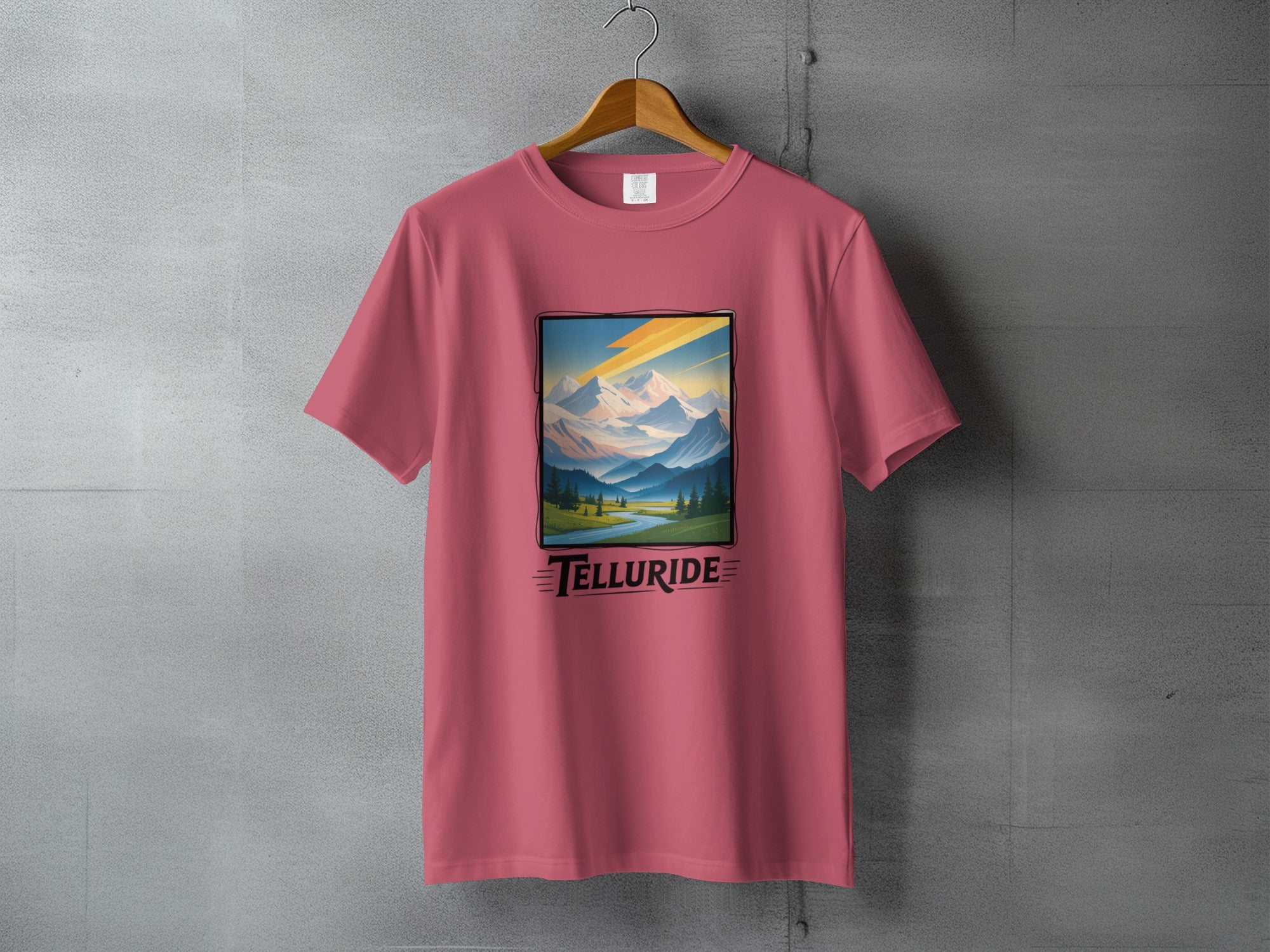 Vintage Style Telluride Mountain Landscape Shirt