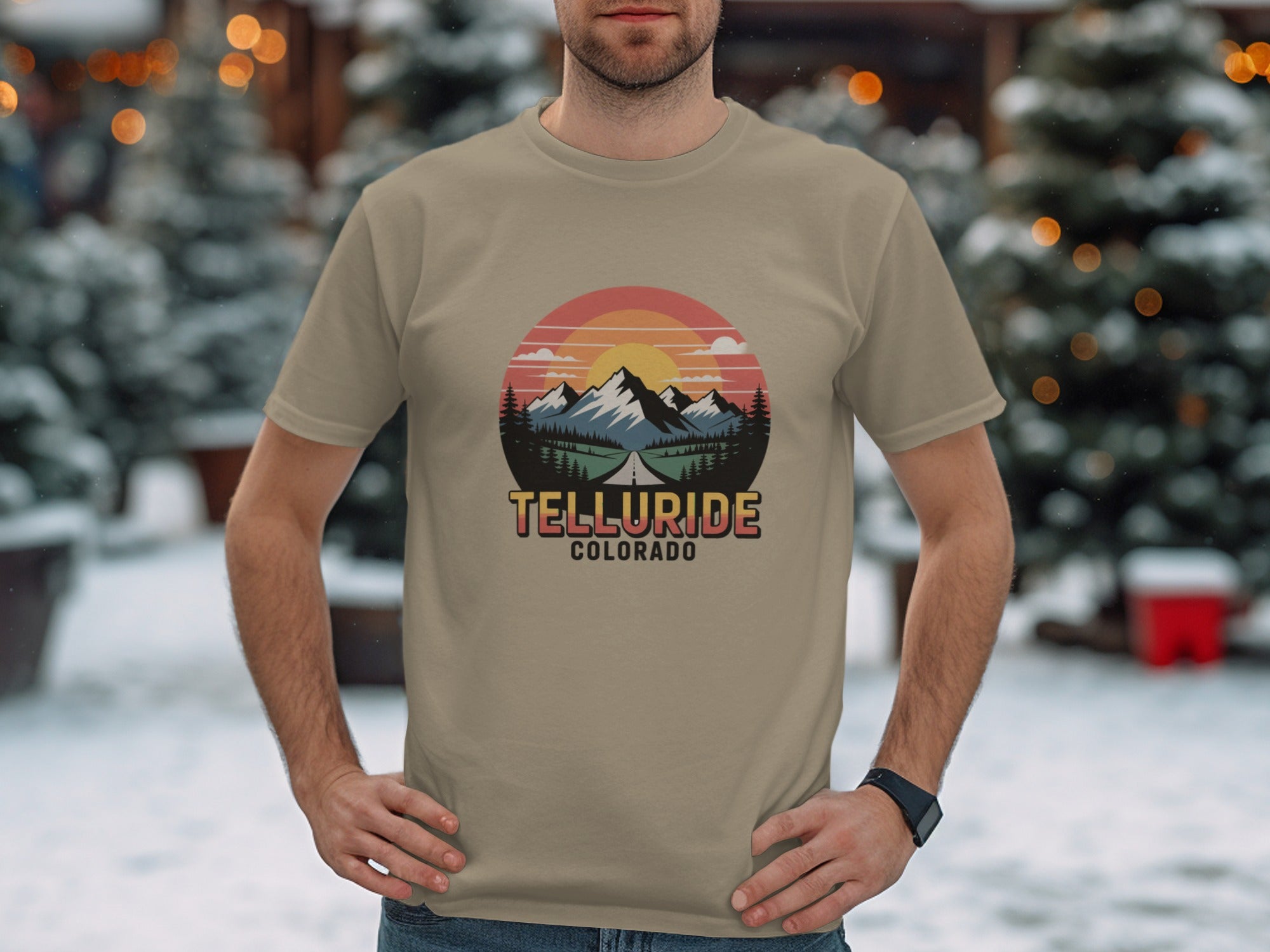 Telluride Colorado Mountain Sunset Graphic Shirt