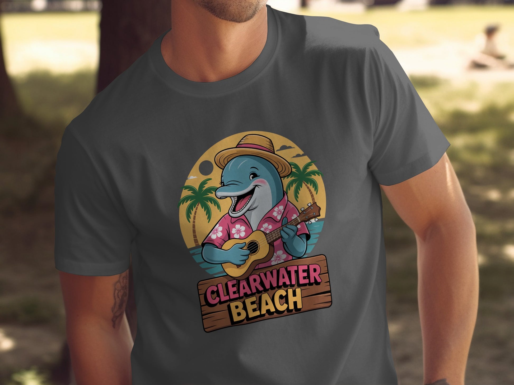 Clearwater Beach Dolphin Playing Ukulele T-shirt product