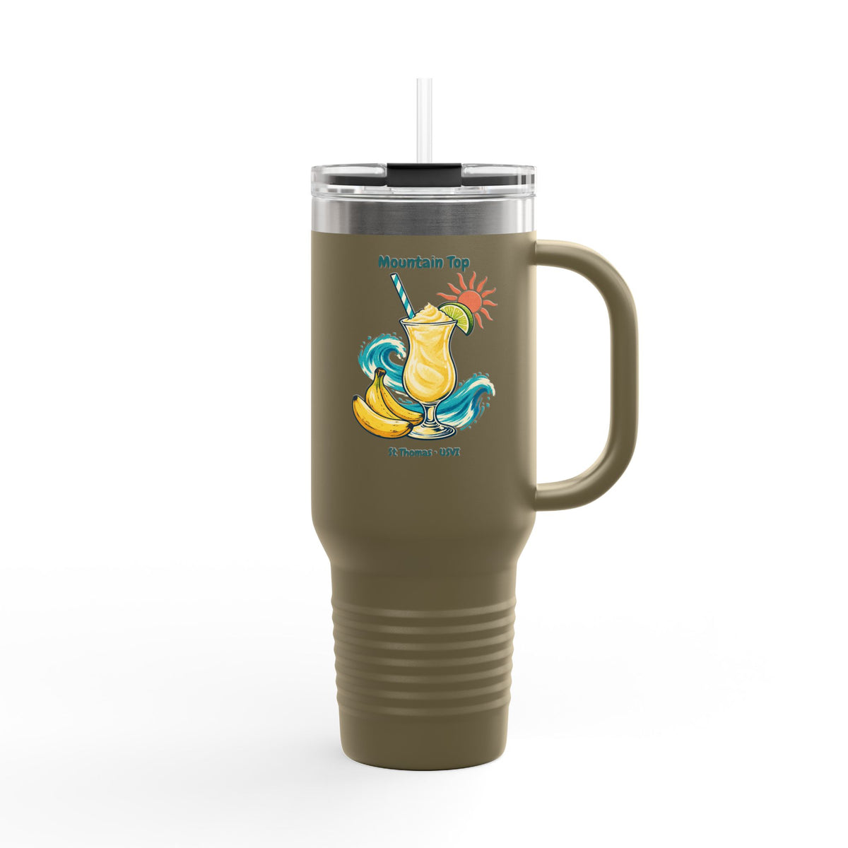 Mountain Top St. Thomas USVI Polar Camel Insulated Travel Mug 40oz