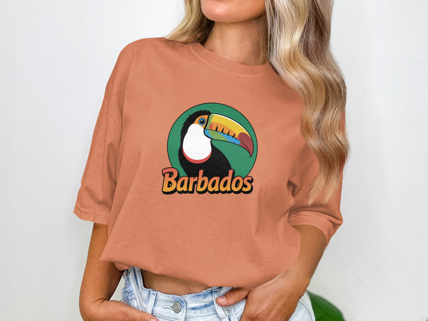 Colorful Toucan Graphic Printed Barbados Shirt product type