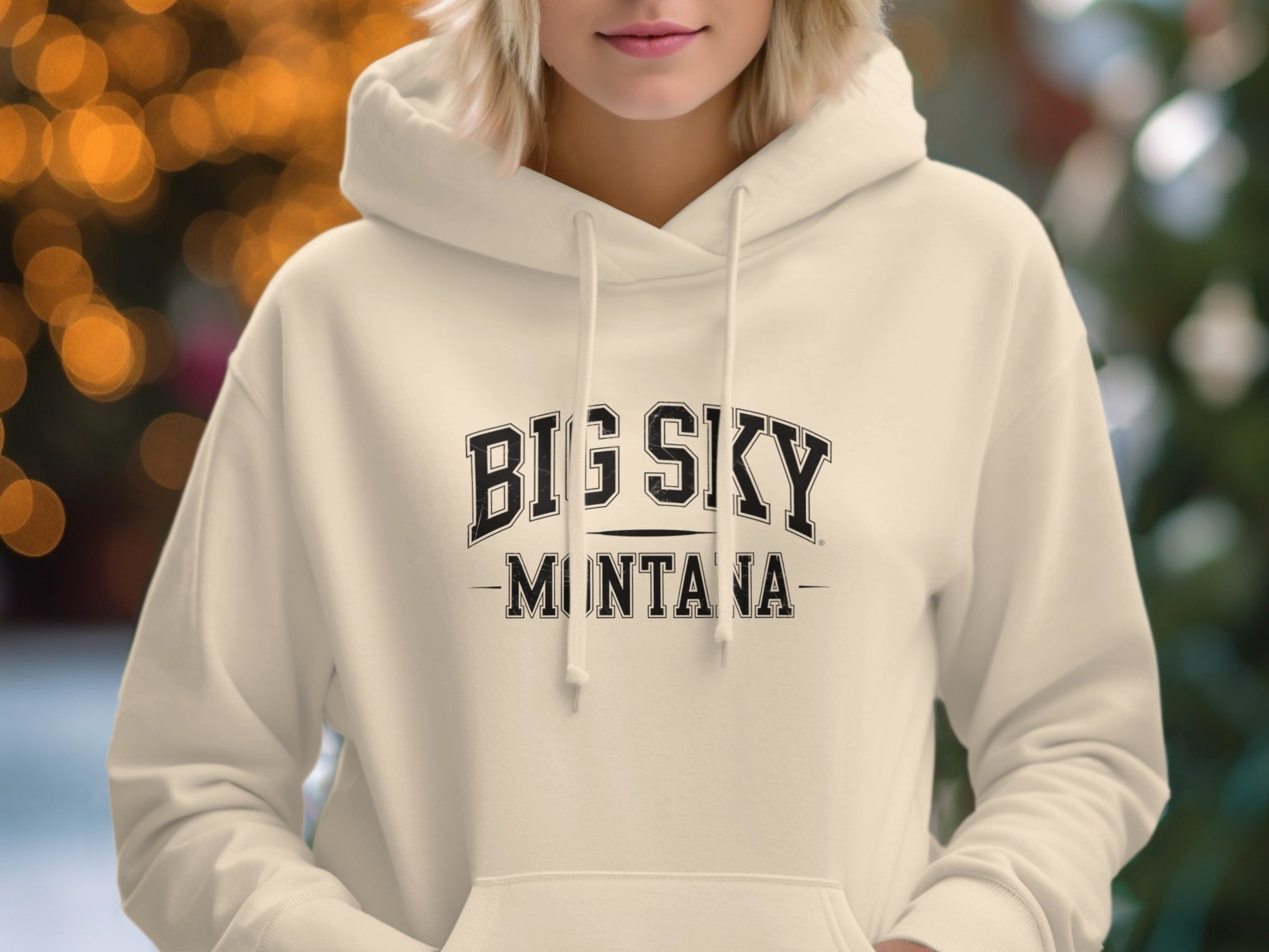 Big Sky Montana stylish printed design hoodie