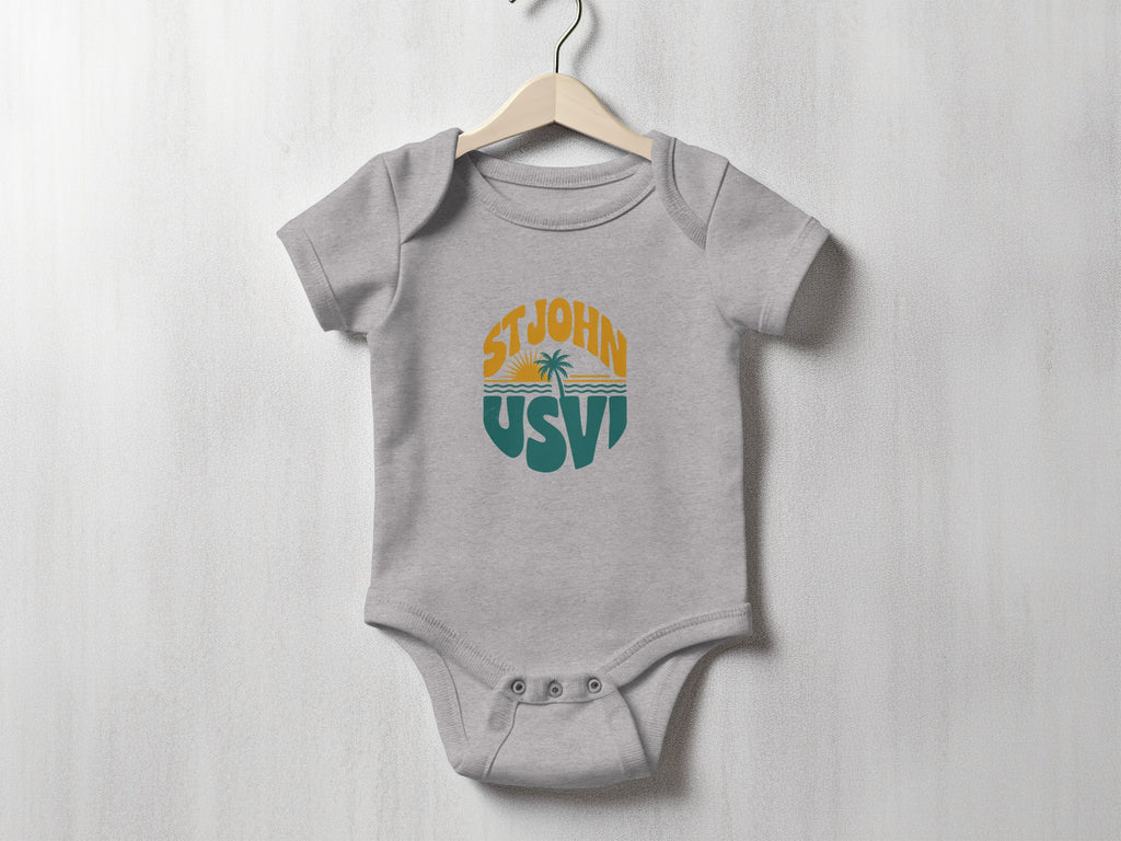 St John USVI Graphic Baby Onesie Unique Newborn product type