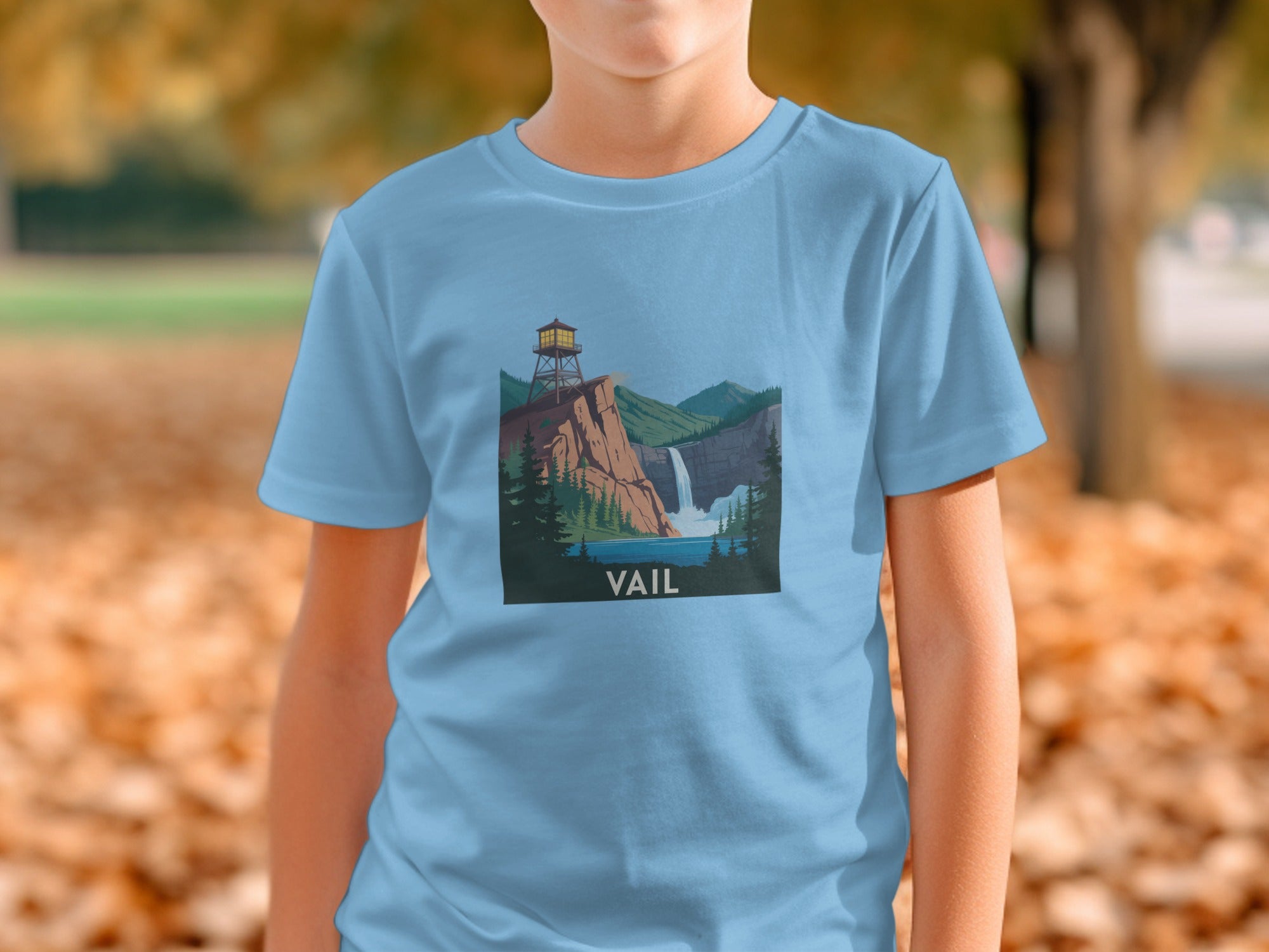 Scenic Vail Mountain Tower Kids T-Shirt product type