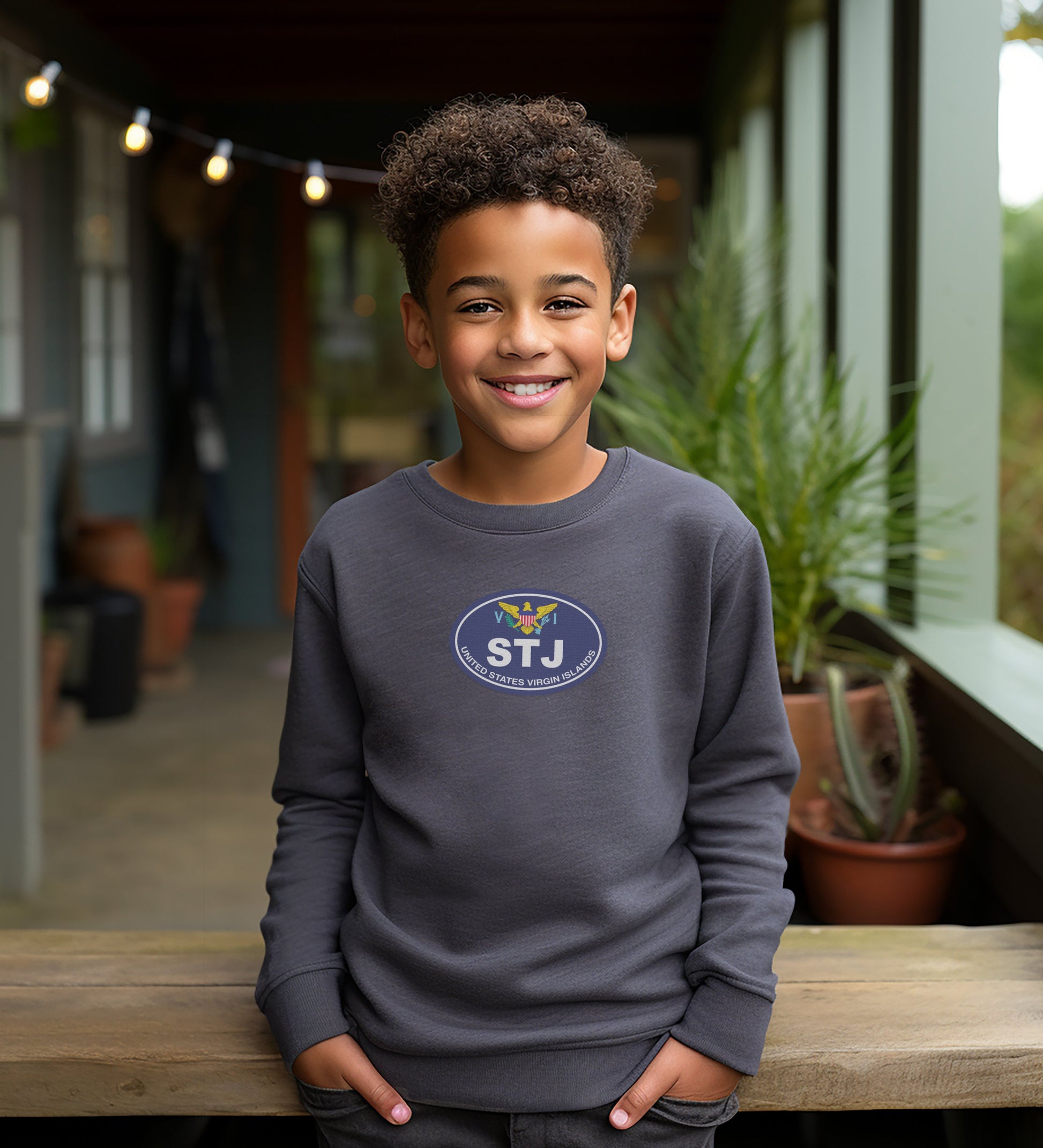 Youth STJ Logo Crewneck Long Sleeve Shirt product