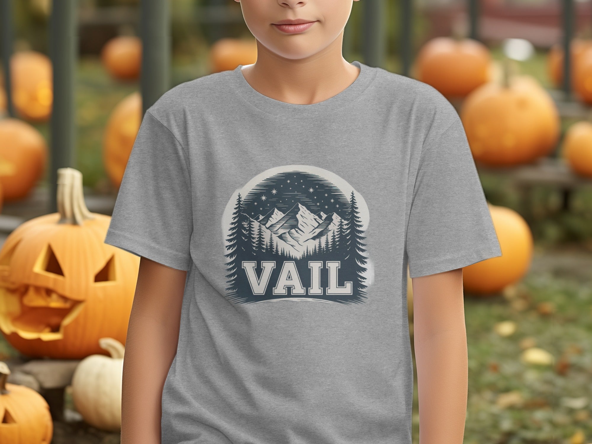 Vail Graphic Tee with Pumpkin Patch Design T-Shirt