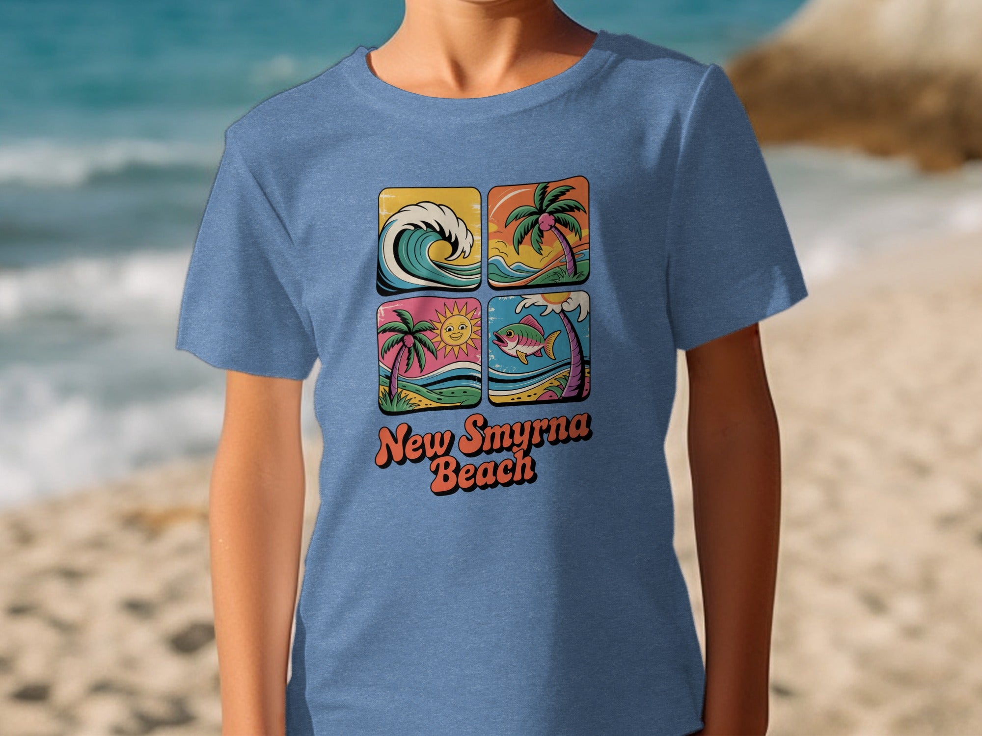 New Smyrna Beach Colorful Design Graphic T-shirt product