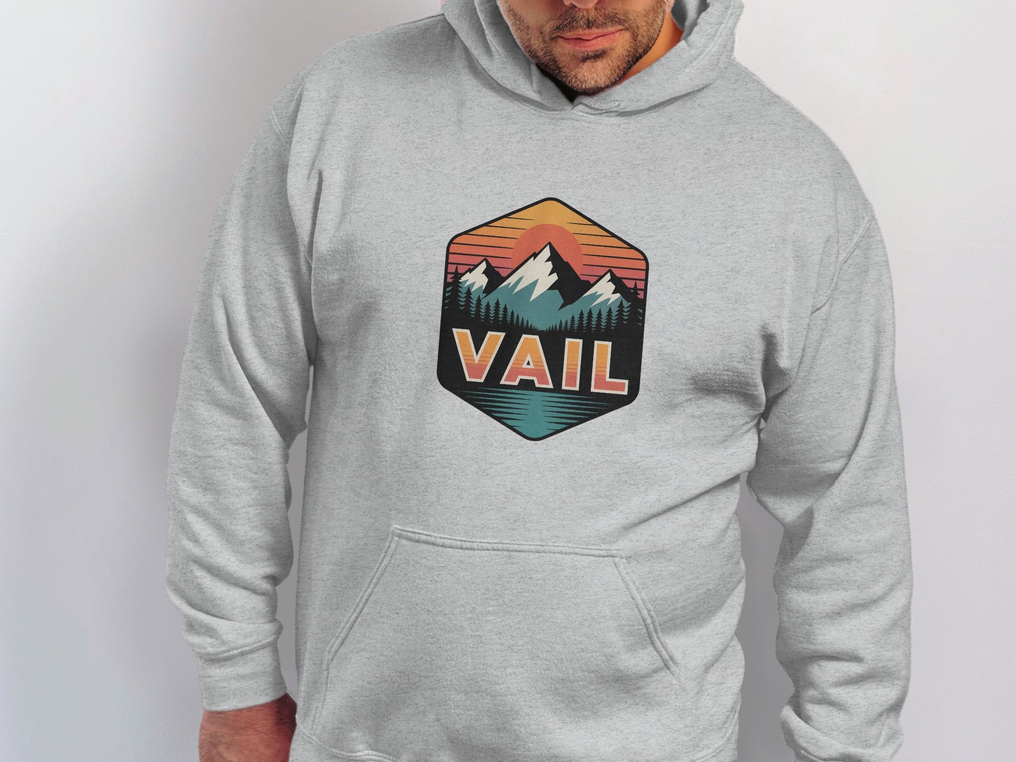 Vail Mountain Sunset Graphic Printed Hoodie product