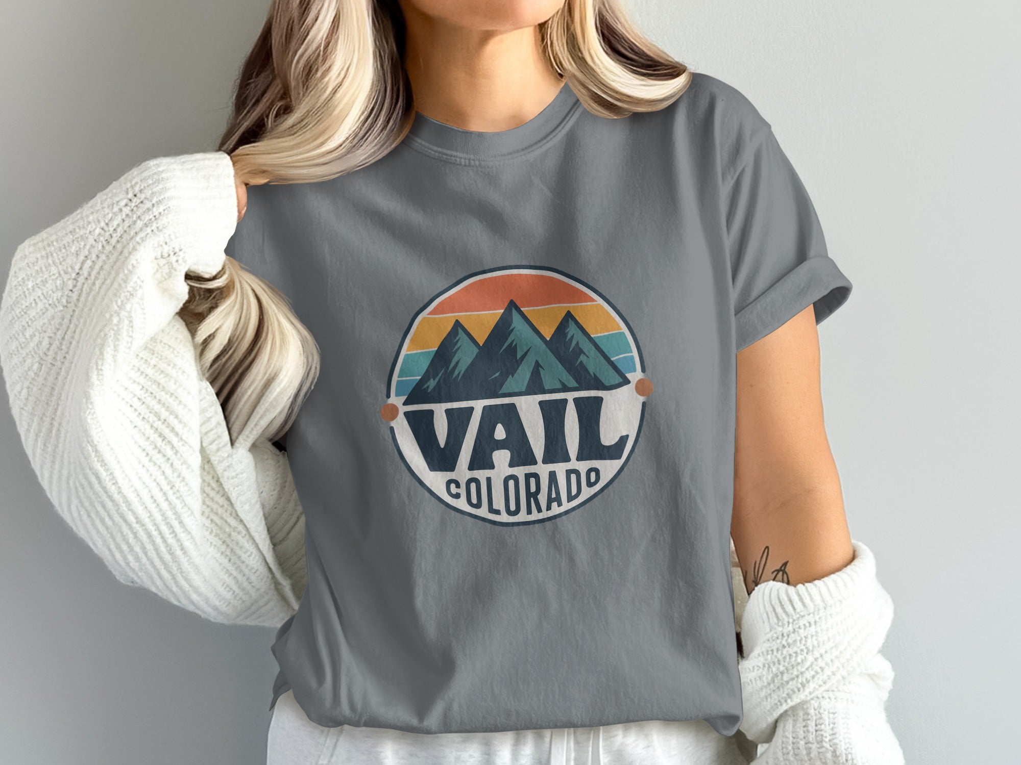 Vail Colorado Mountains Graphic Design T-Shirt product