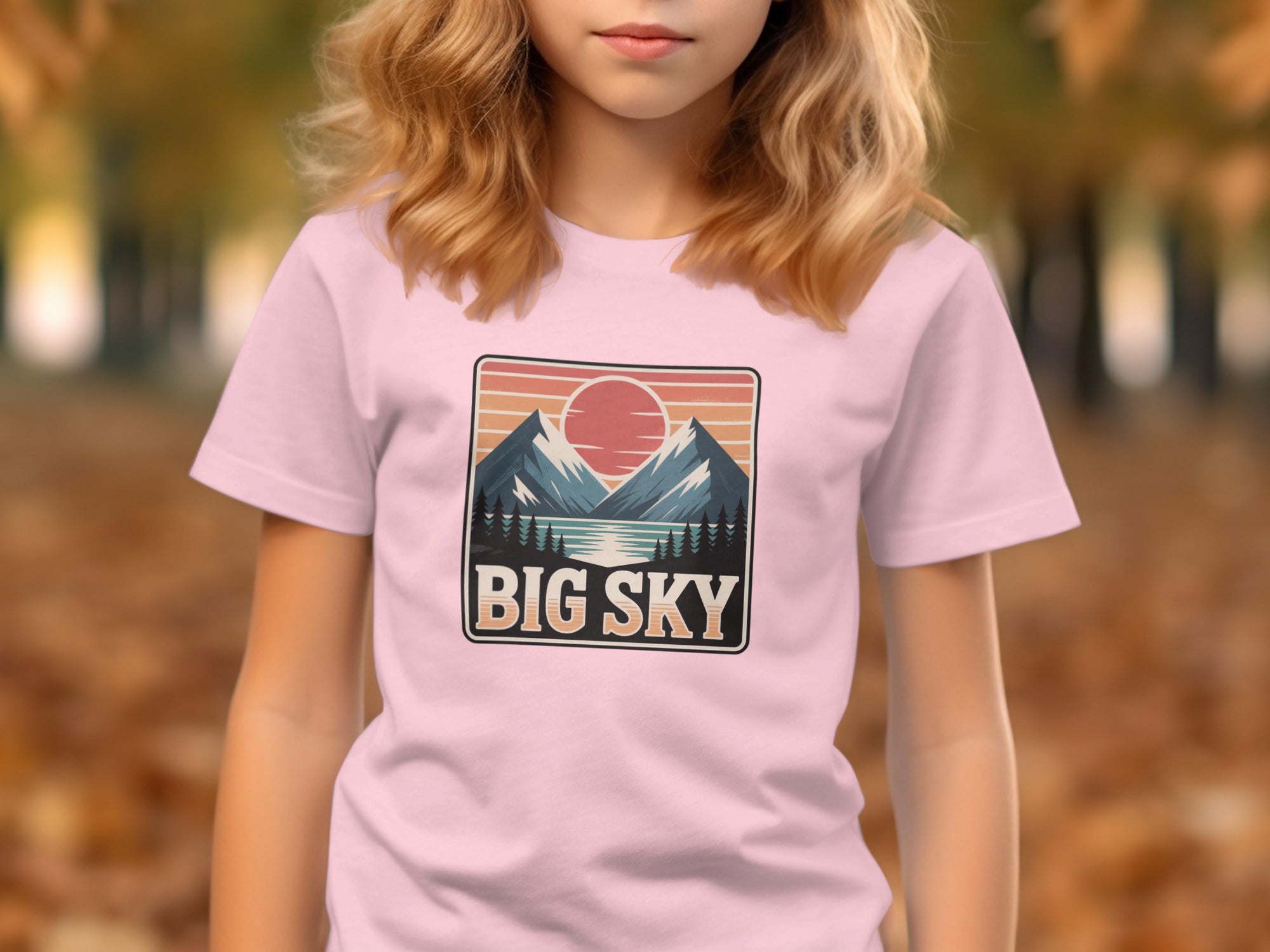 Big Sky Sunset Mountain Landscape Graphic Shirt