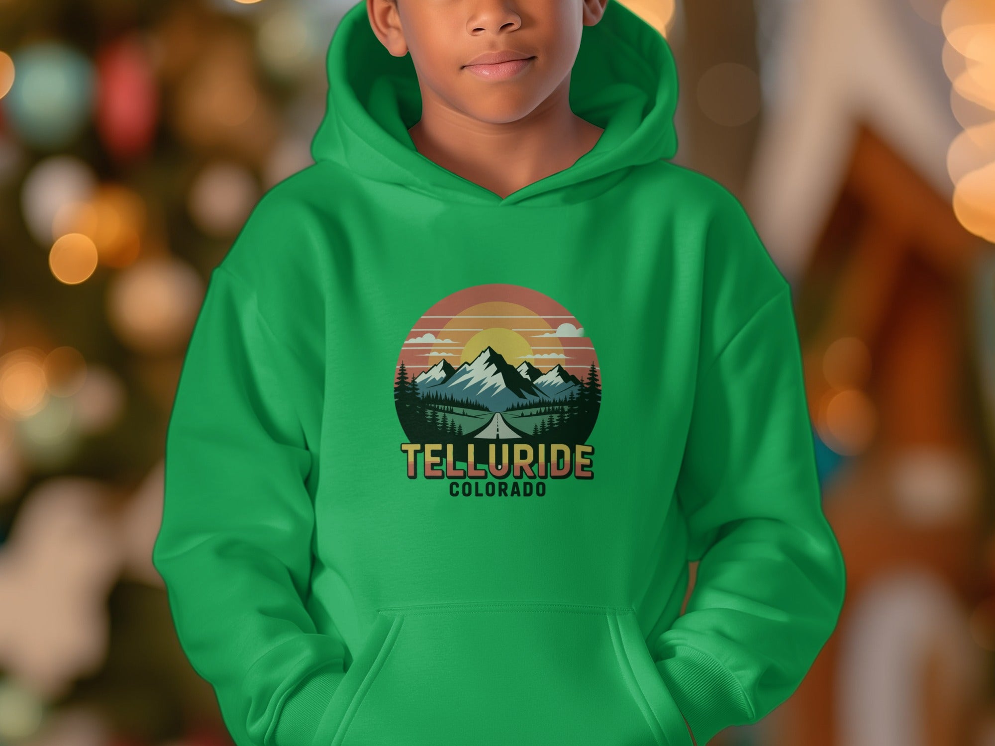 Telluride Colorado mountains sunset hoodie