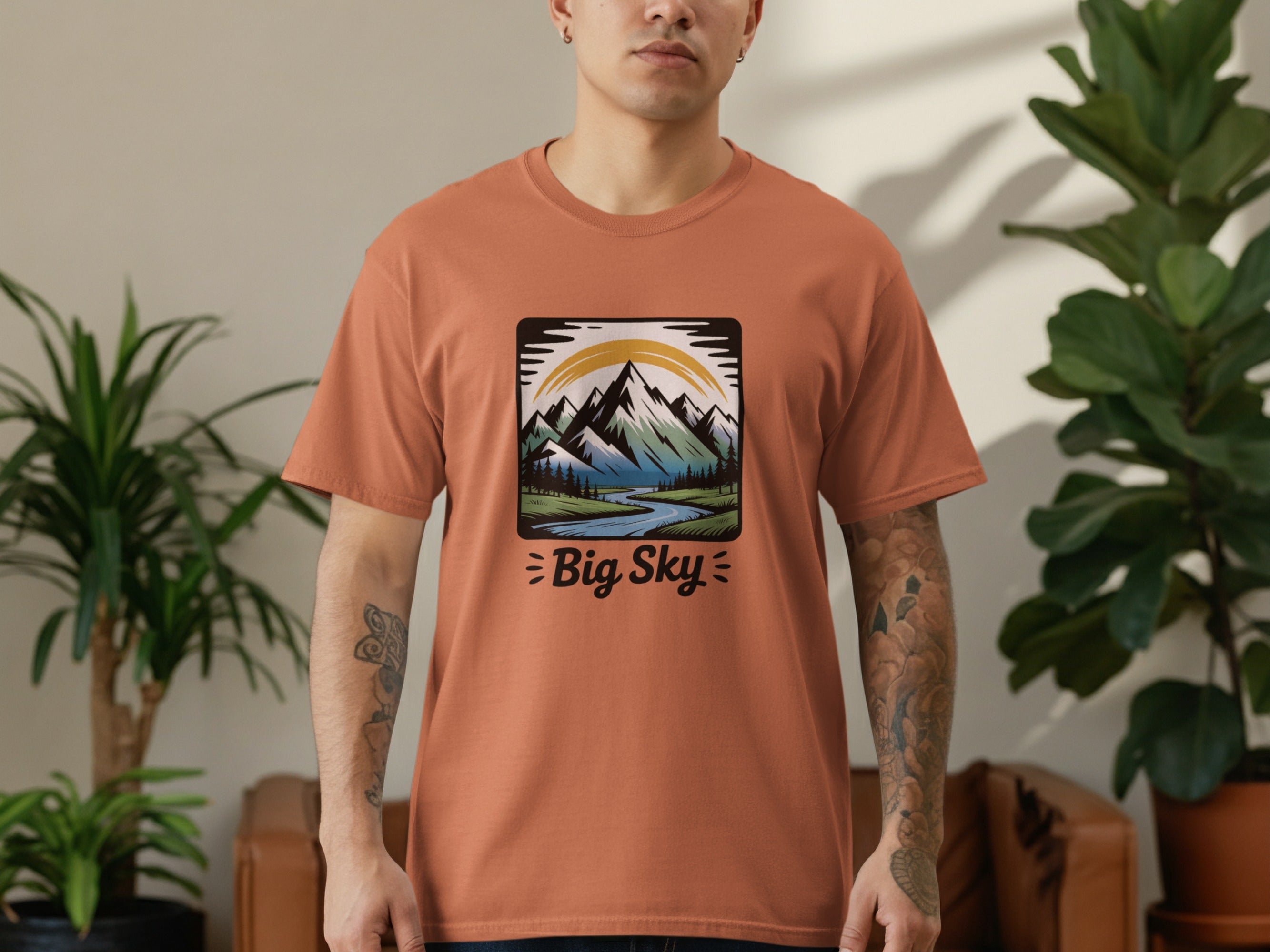 Big Sky Mountain Graphic T-Shirt for Outdoor Enthusiasts
