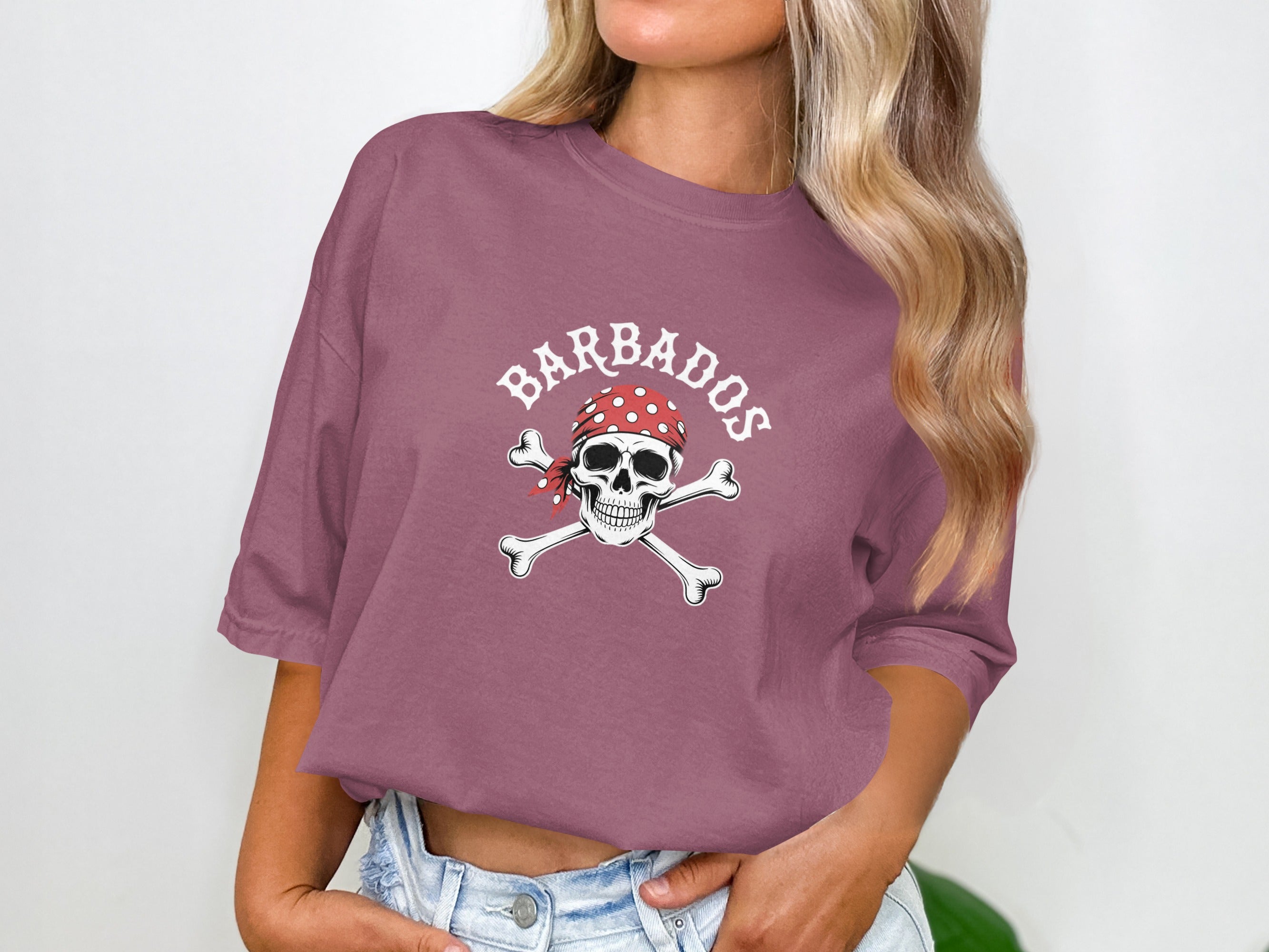 Barbados Skull Graphic Tee Casual Fashion product