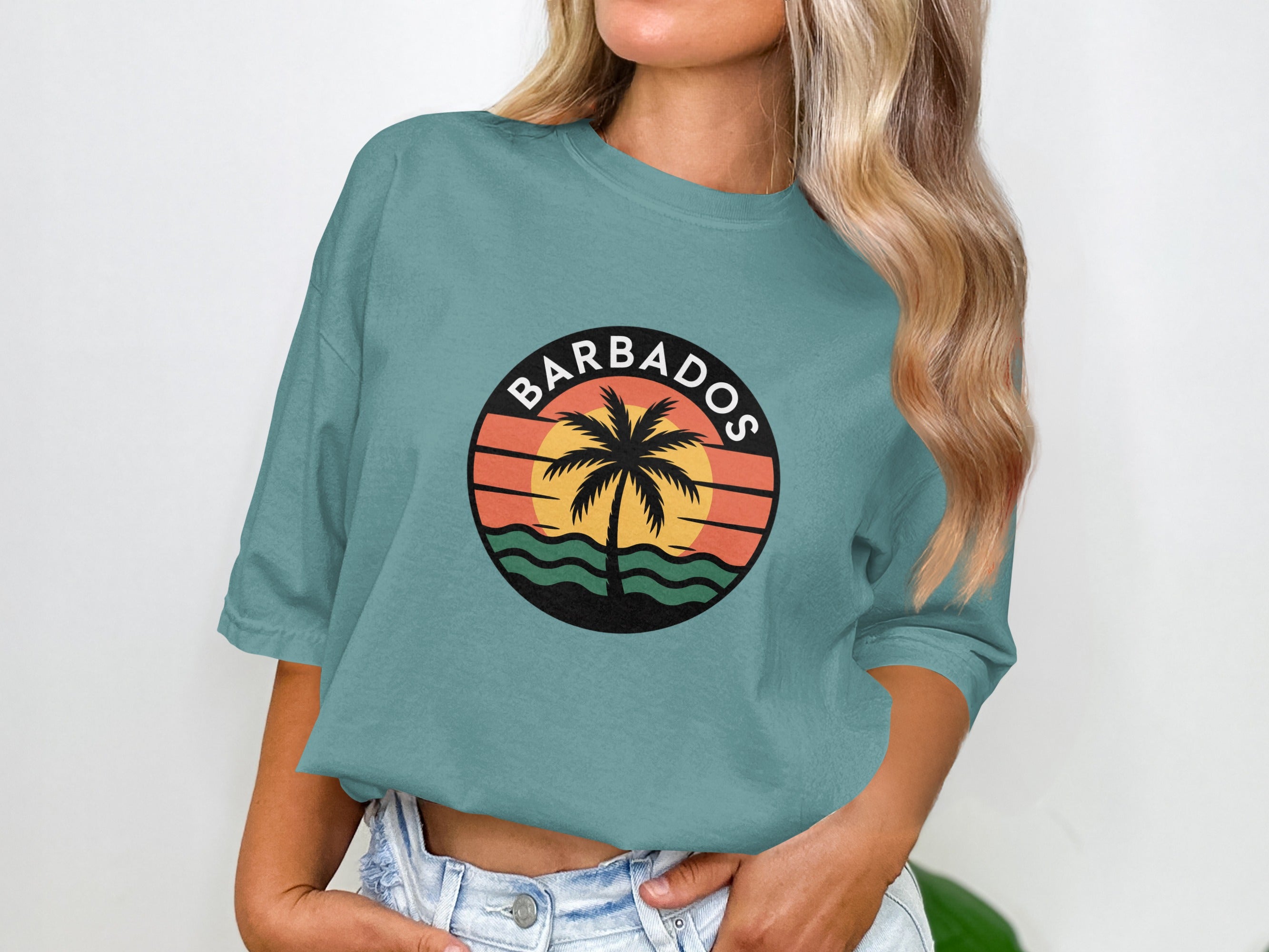 Barbados Palm Tree Graphic Women's T-shirt product