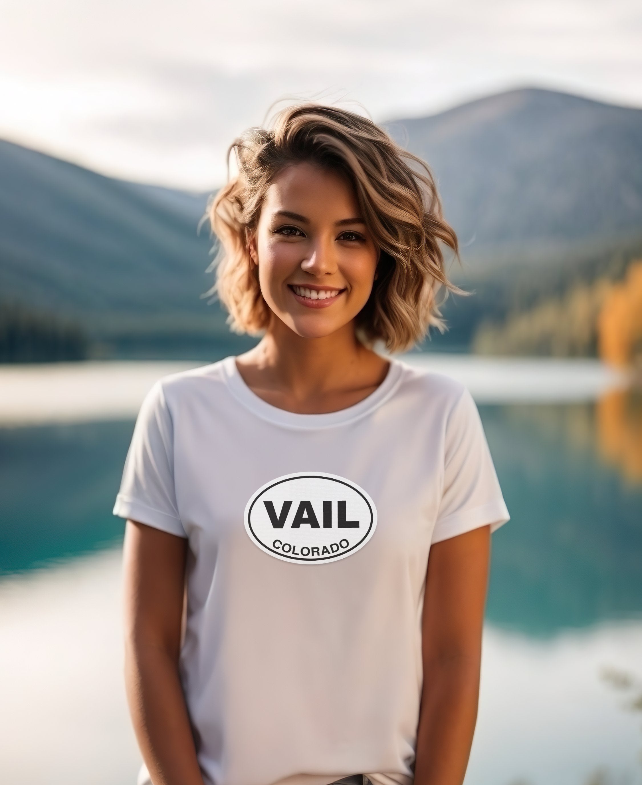 Vail ski slopes, après-ski fun, Vail Snow Days womens t-shirt