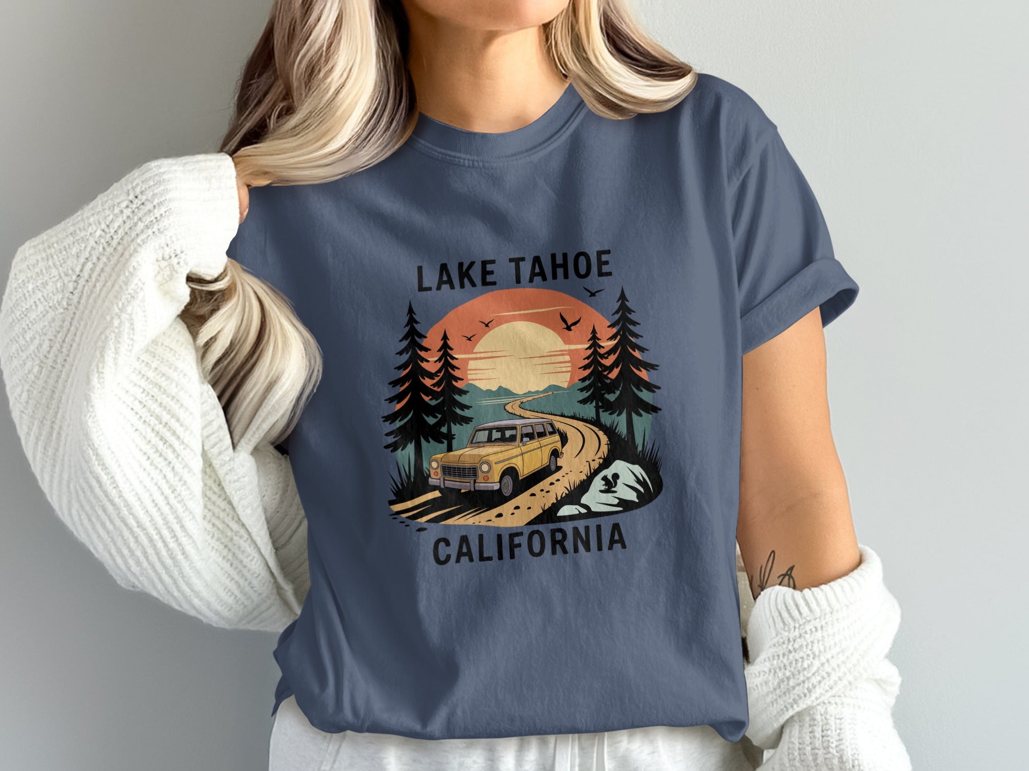 Lake Tahoe California Sunset Vintage Shirt product type