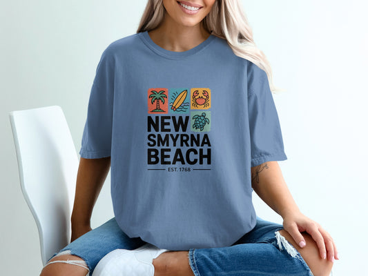 New Smyrna Beach EST 1768 Graphic Tee Shirt product