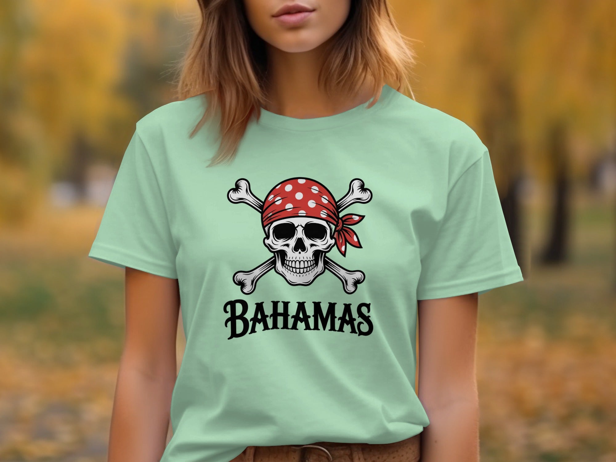 Bahamas Pirate Skull and Crossbones T-Shirt product
